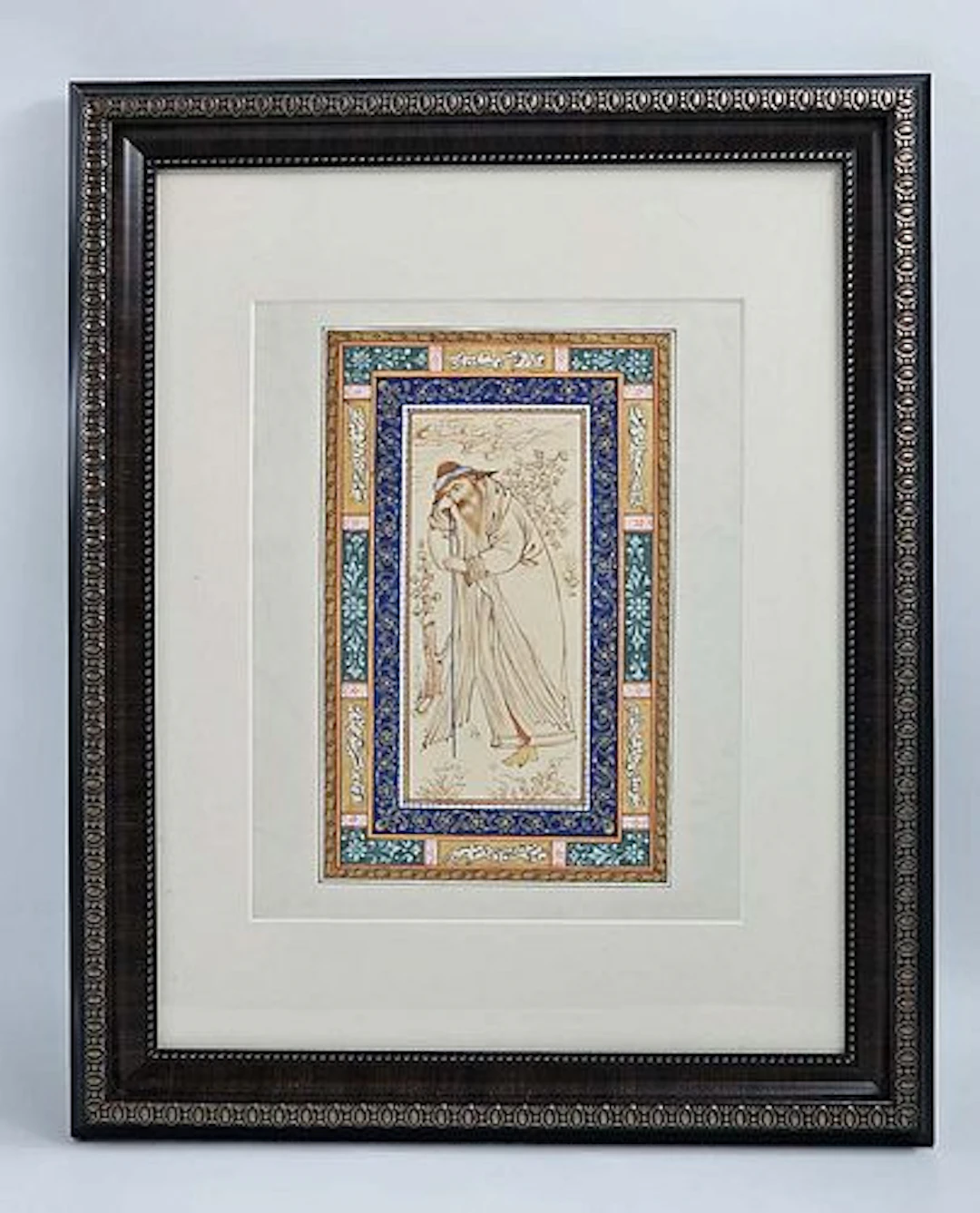 Persian miniature Painting Watercolor & Gouache Signed By Koroush Samadi