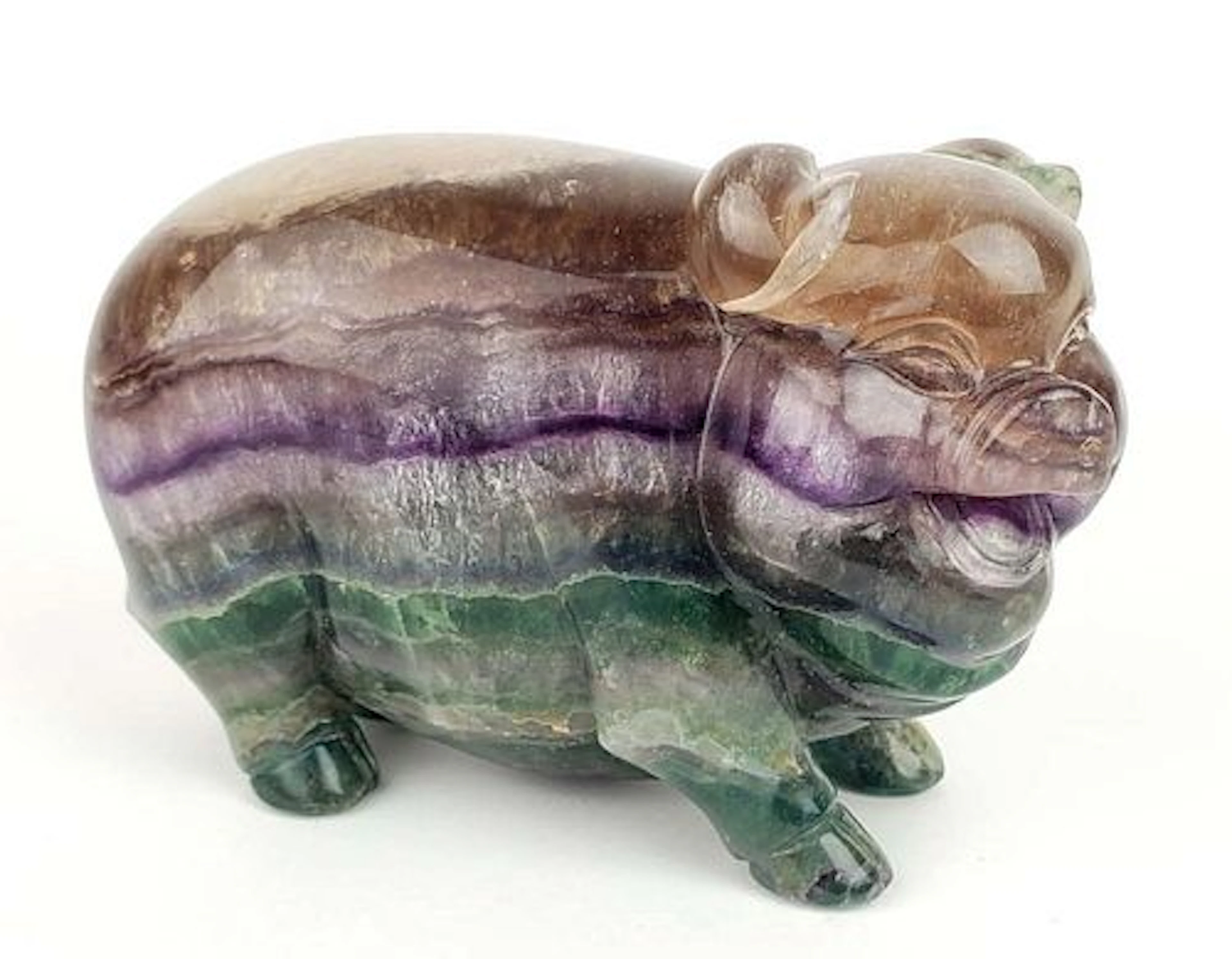 Large Flourite Carving of Pig