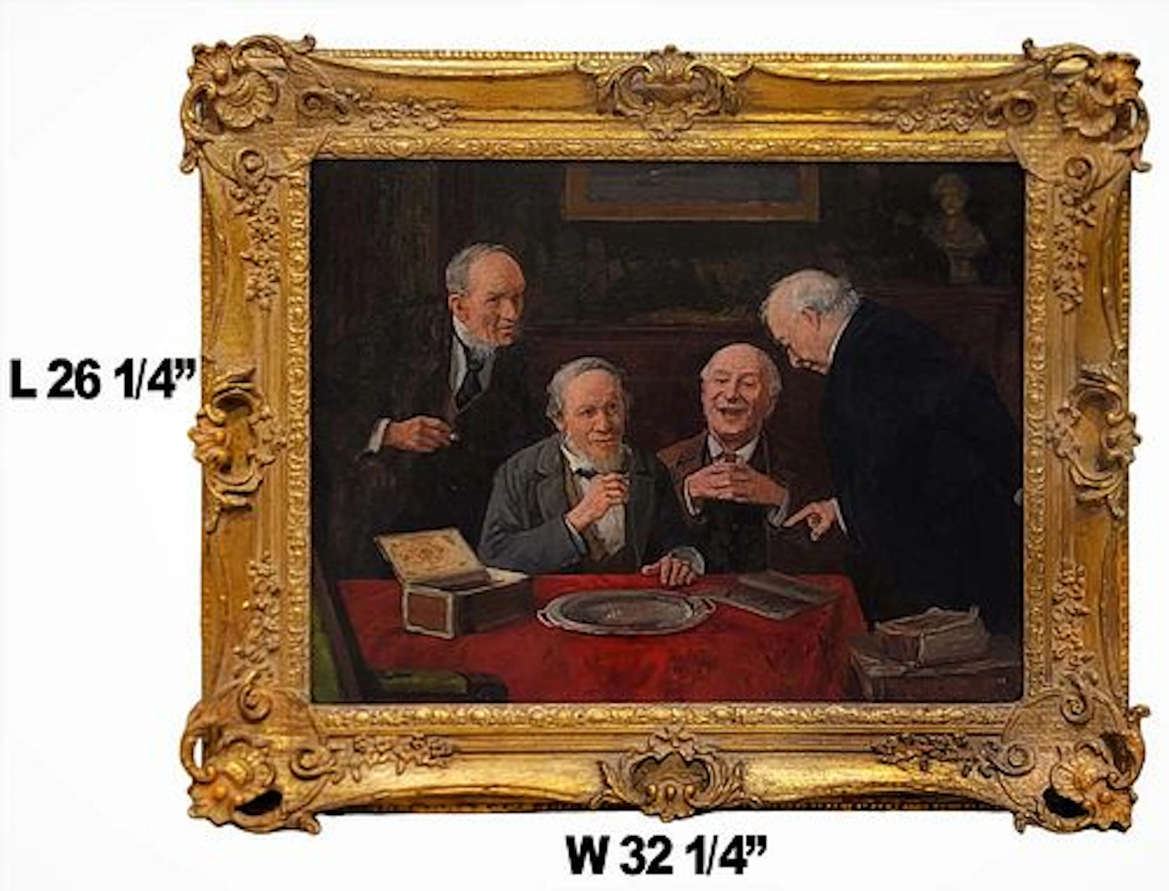 19th C. Framed Oil on Canvas, Signed