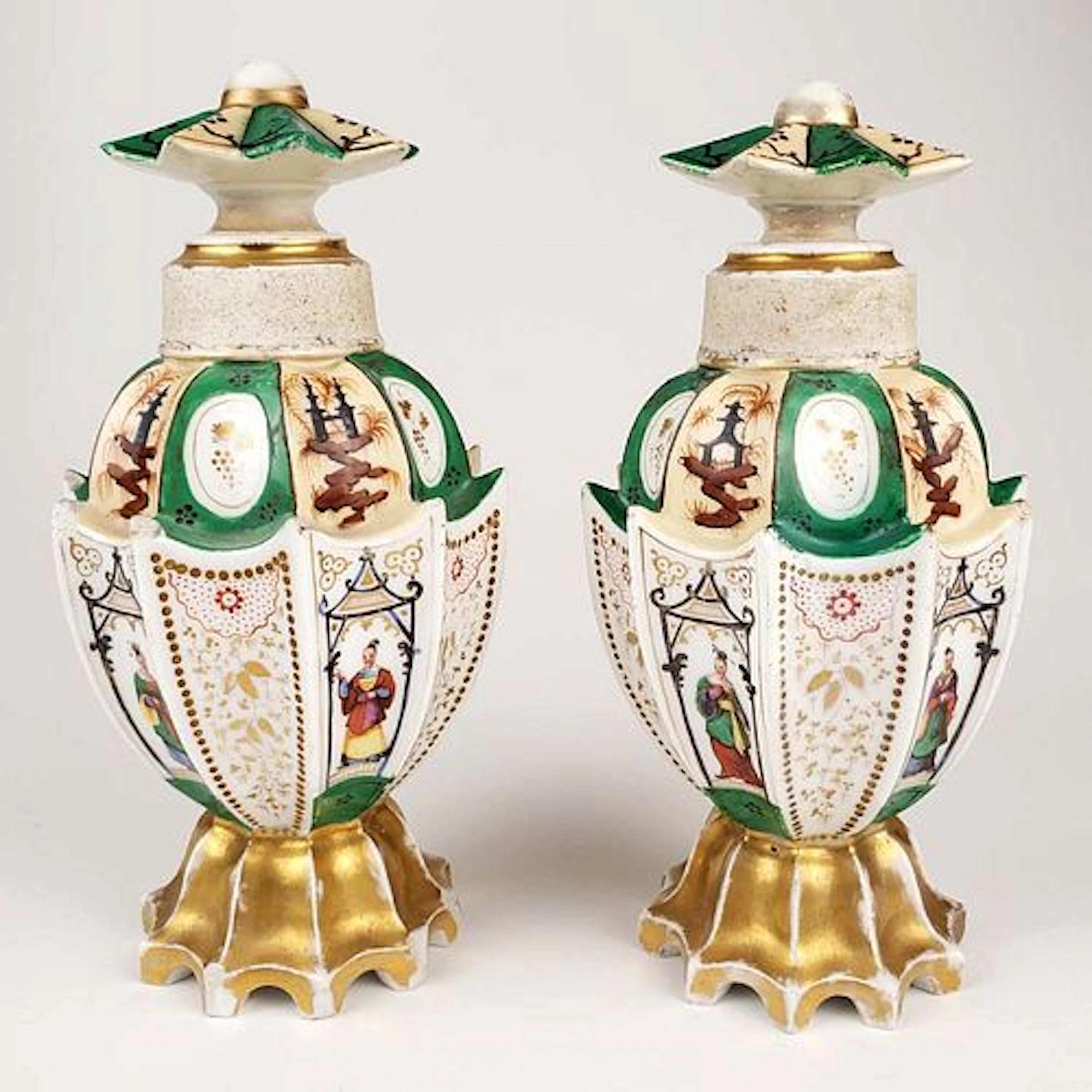 Pair of 19th C. Jacob Petit Porcelain Vases