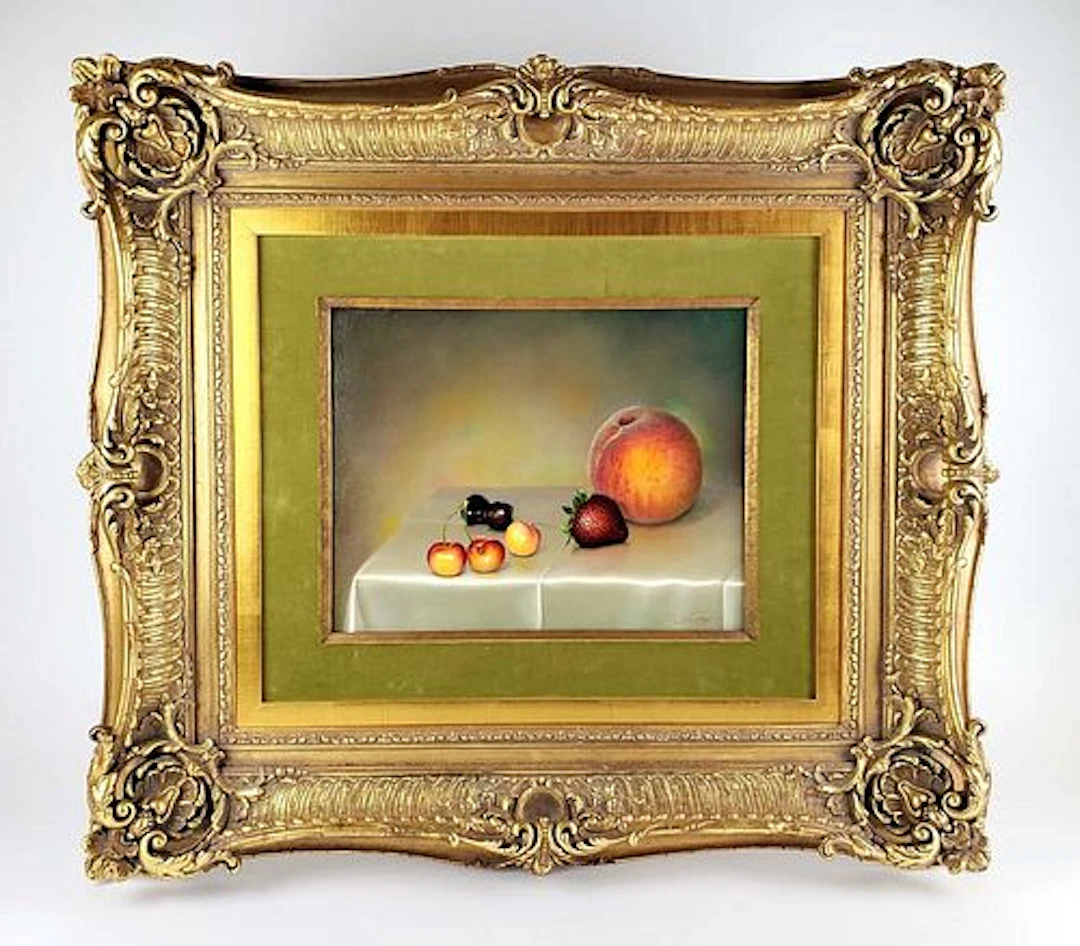 Magnificent Still Life Fruit Oil on Canvas by Teimur Amiry