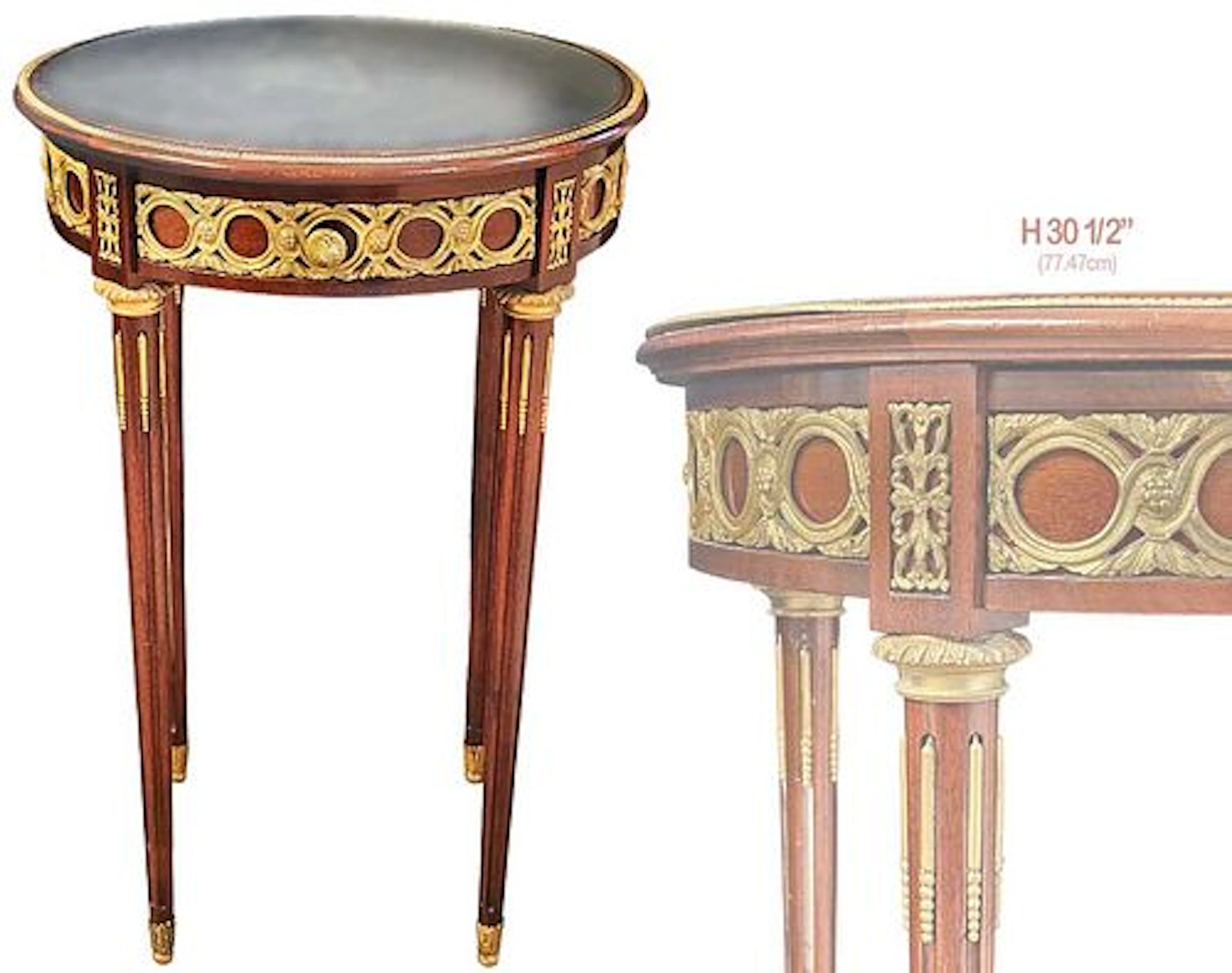 19th C. French Bronze Mounted Side Table