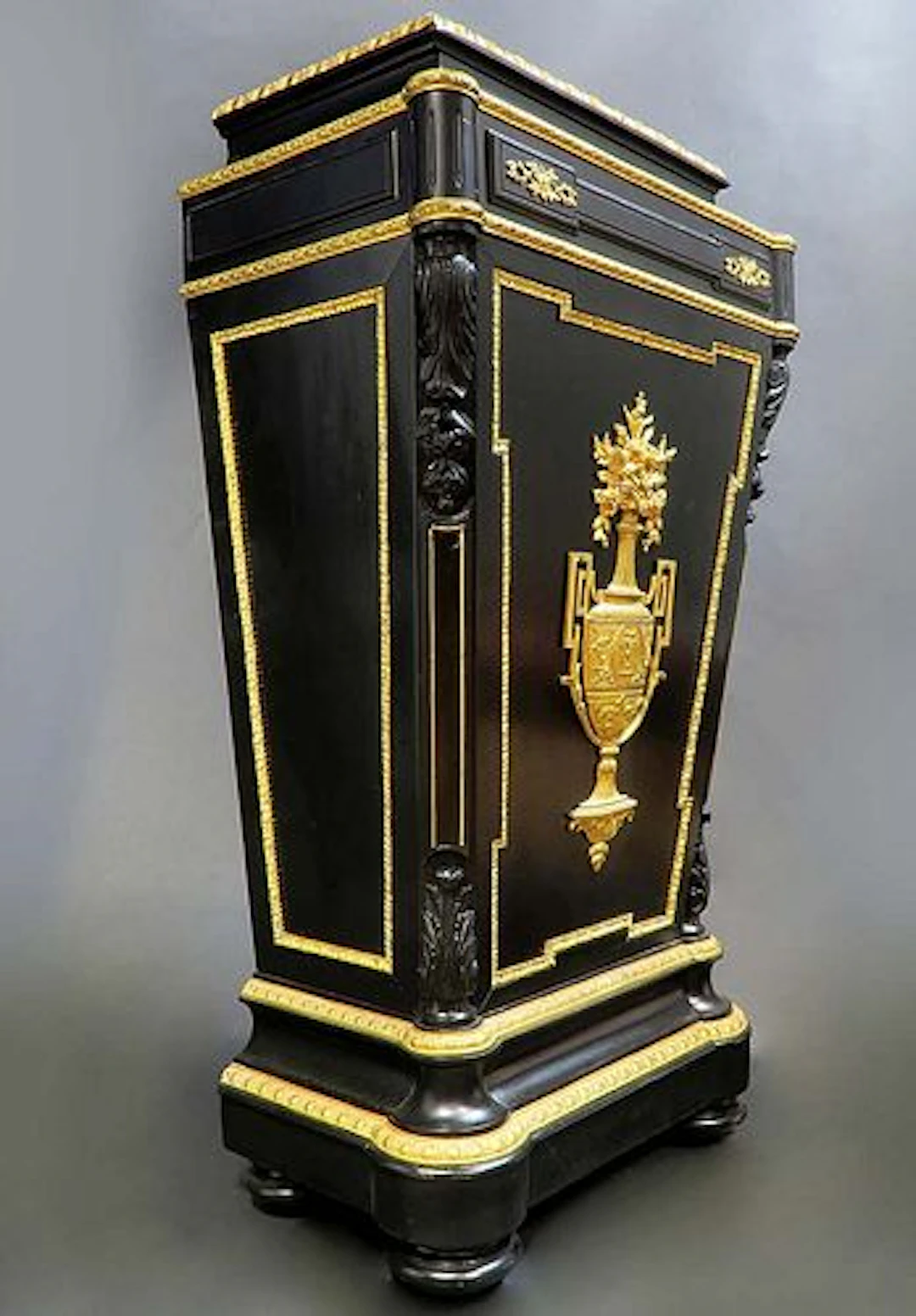 19th Century French Louis XIV Style Gilt-Bronze Mounted Pedestal