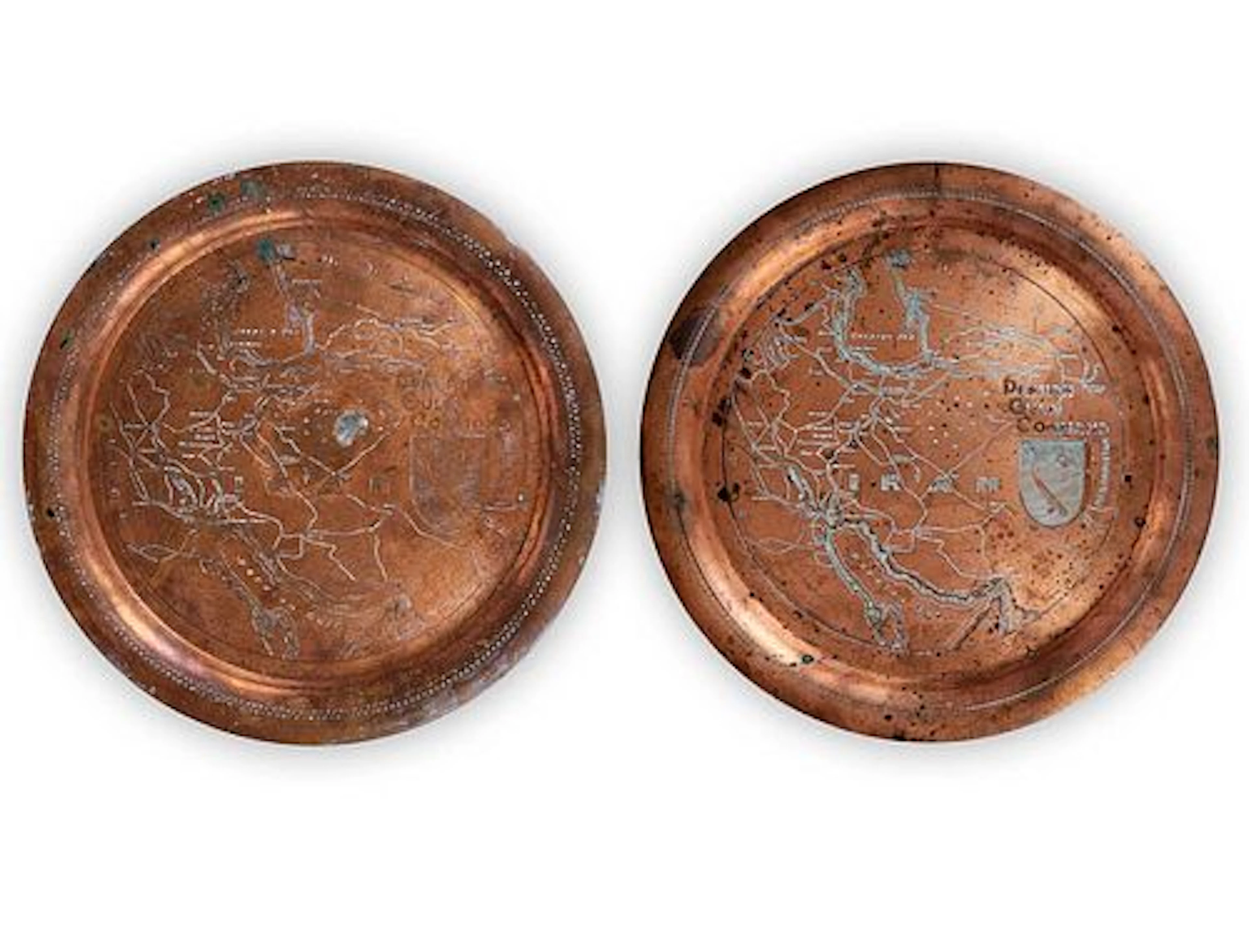 Pair Of Persian Golf Command Solid Copper, Circa 1943