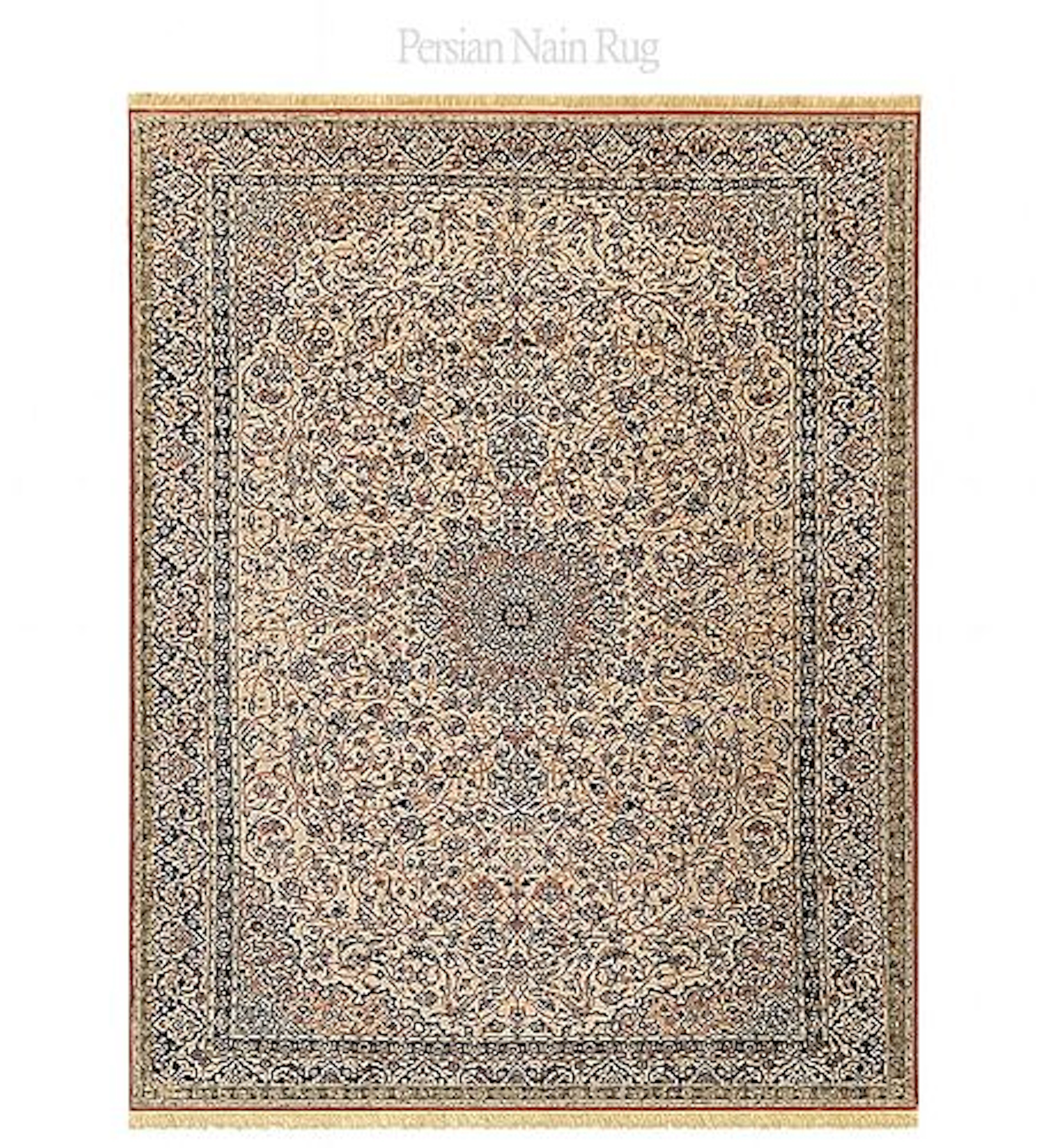 Fine Antique Persian Nain Rug
