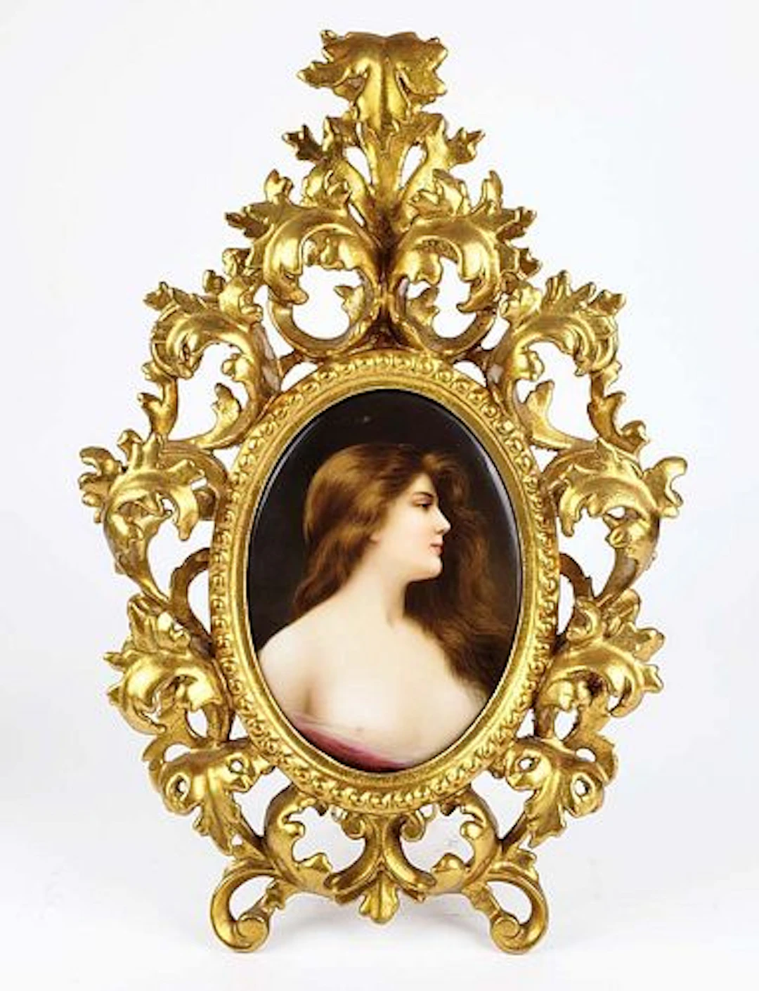 Exquisite 19th C. KPM Plaque of Woman
