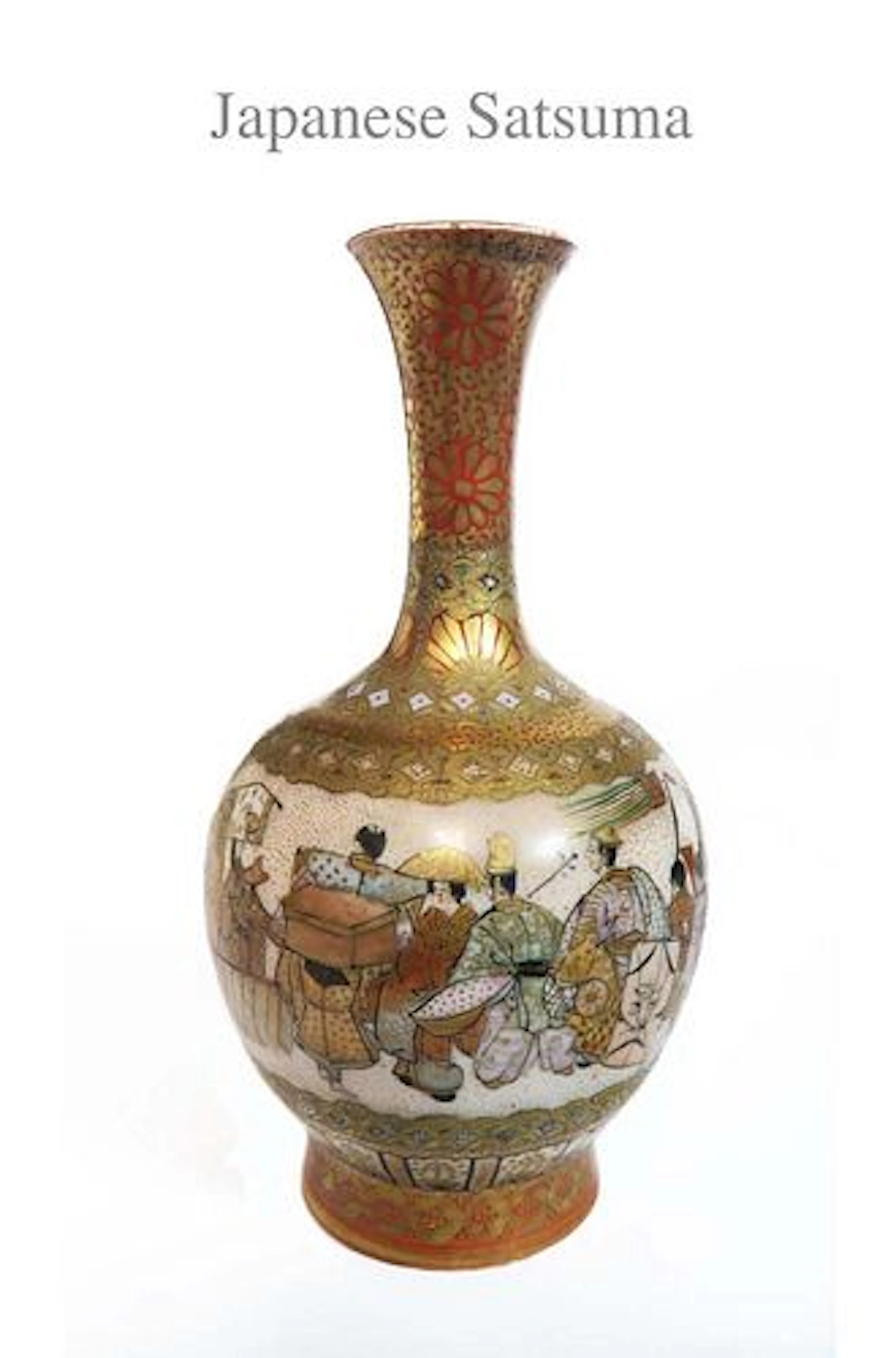 19th C Japanese Satsuma Vase