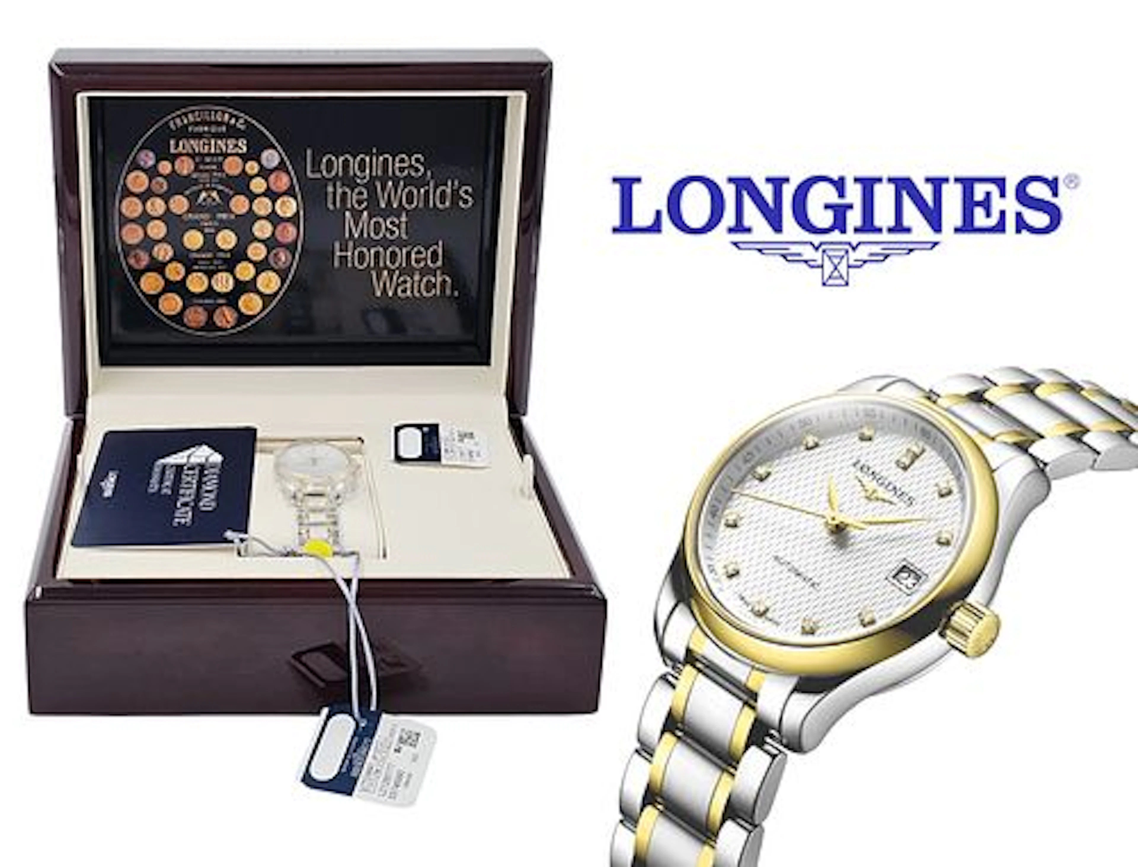Longines Women's Two-Tone Watch Master Collection 18K Gold Automatic Watch
