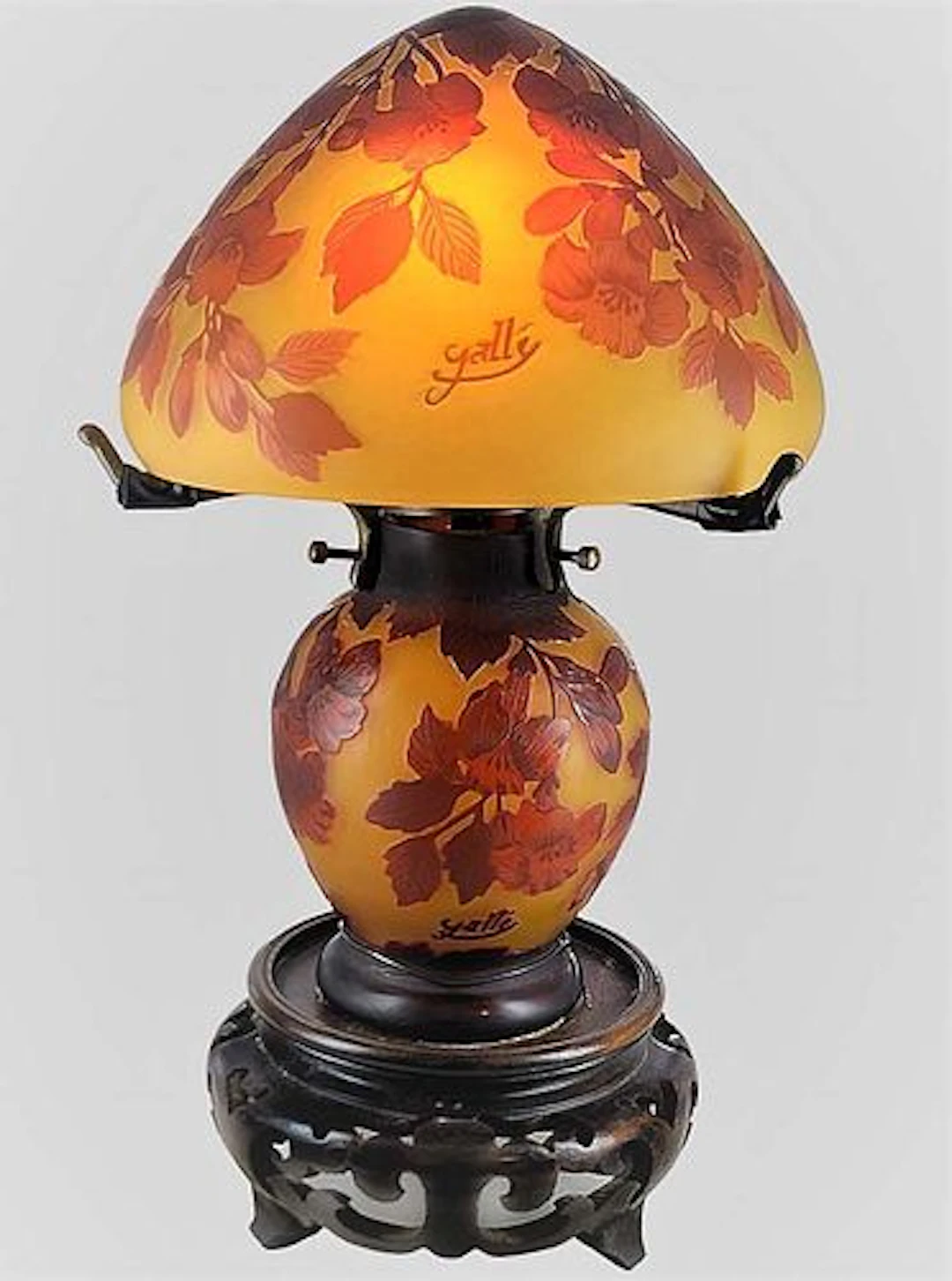 French Art Nouveau Emile Galle Style Lamp