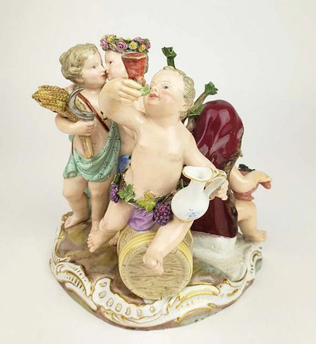 19th C. Meissen Porcelain Figural Group