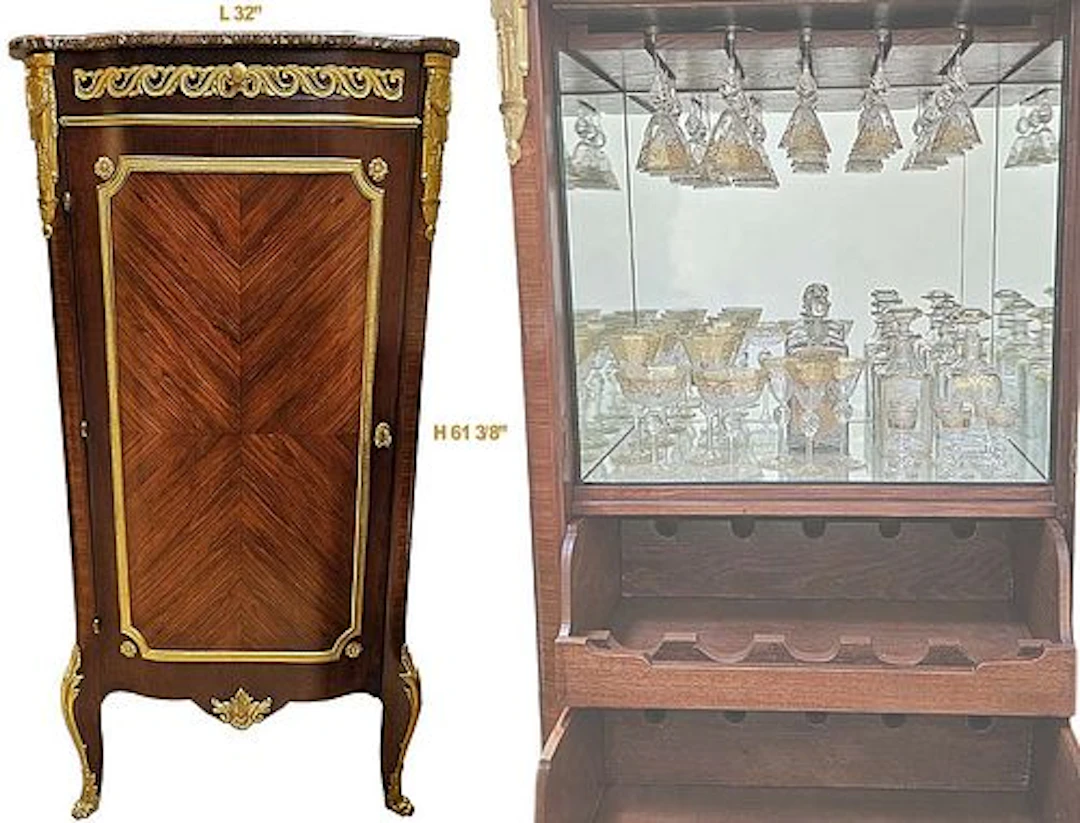 19th C. Cocktail Bar Cabinet By G & E Cabinetry Paris