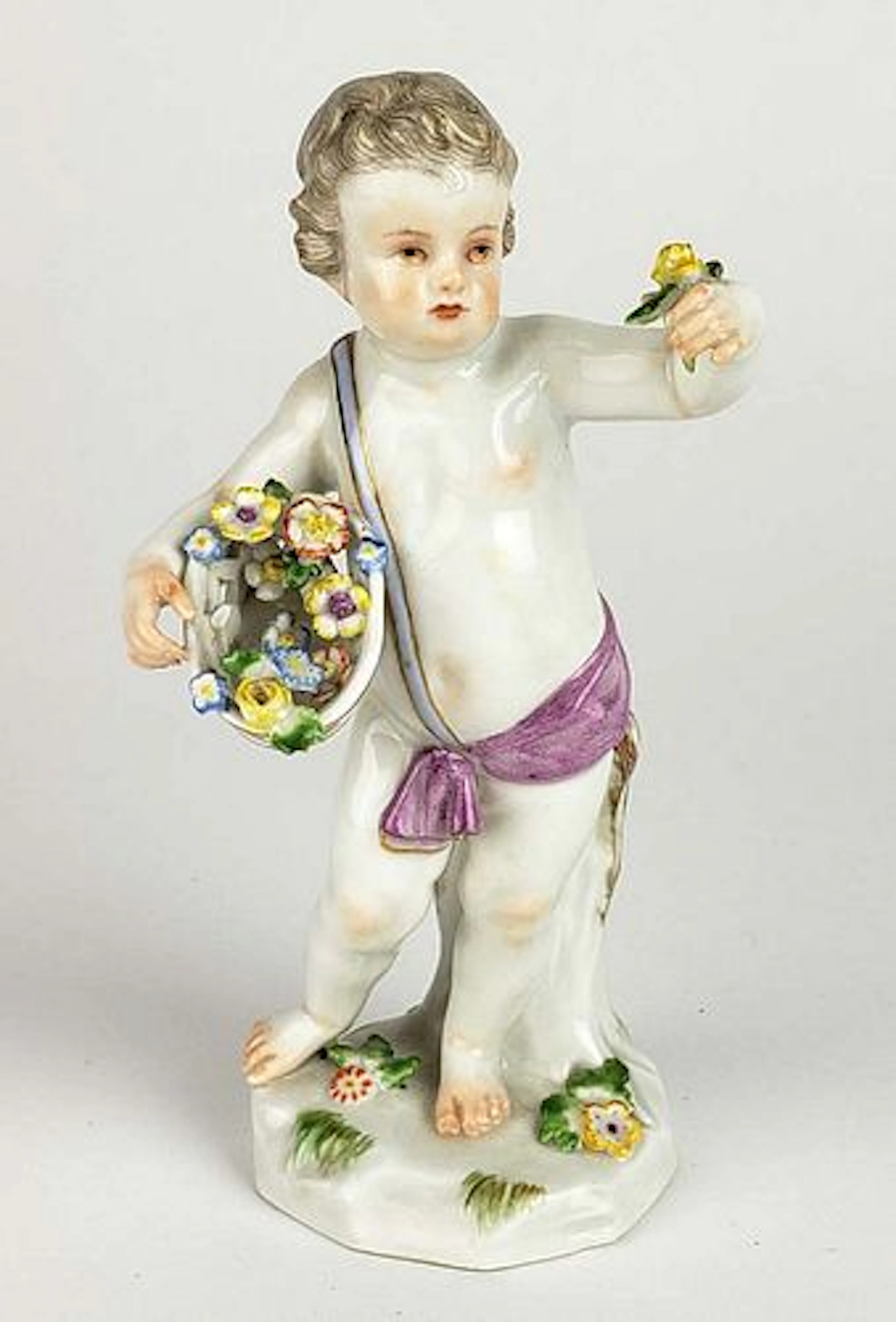 19th C. Meissen Figure of Flower Girl