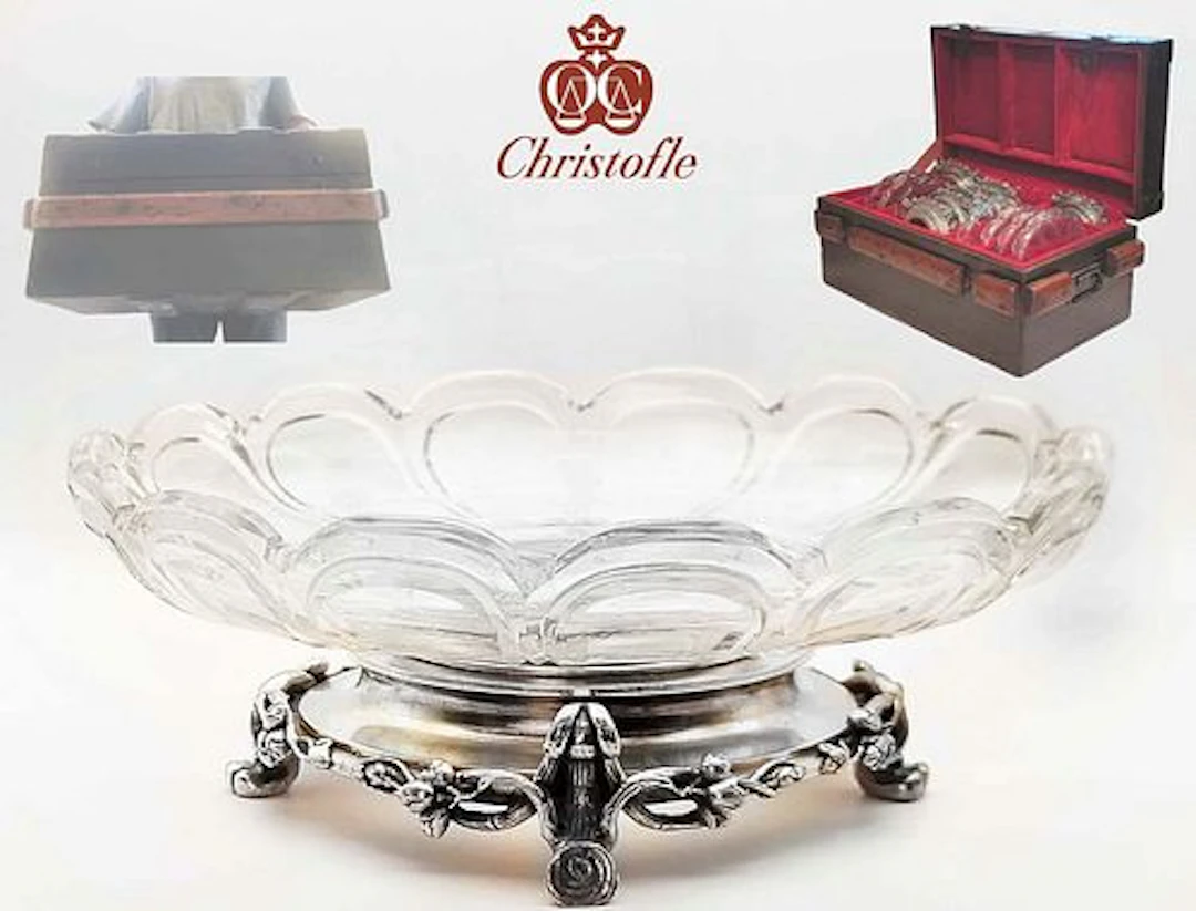 Set Of Eight 19th C. French Silver Plated Christofle Centerpieces