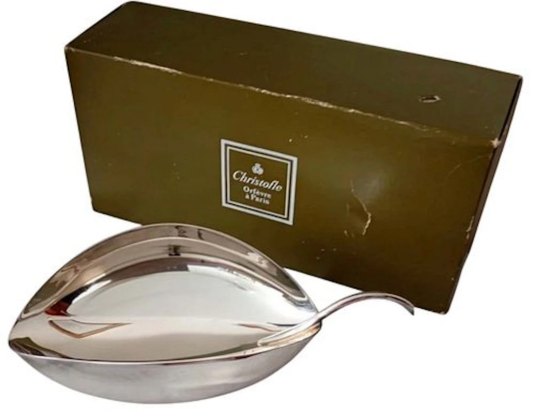 A Vintage French Christofle Silver-Plate Leaf Dish/Bowl, Hallmarked
