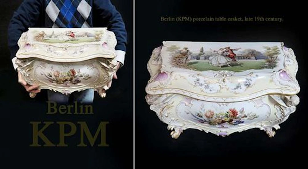 Berlin (KPM) Porcelain Table Casket, Late 19th century