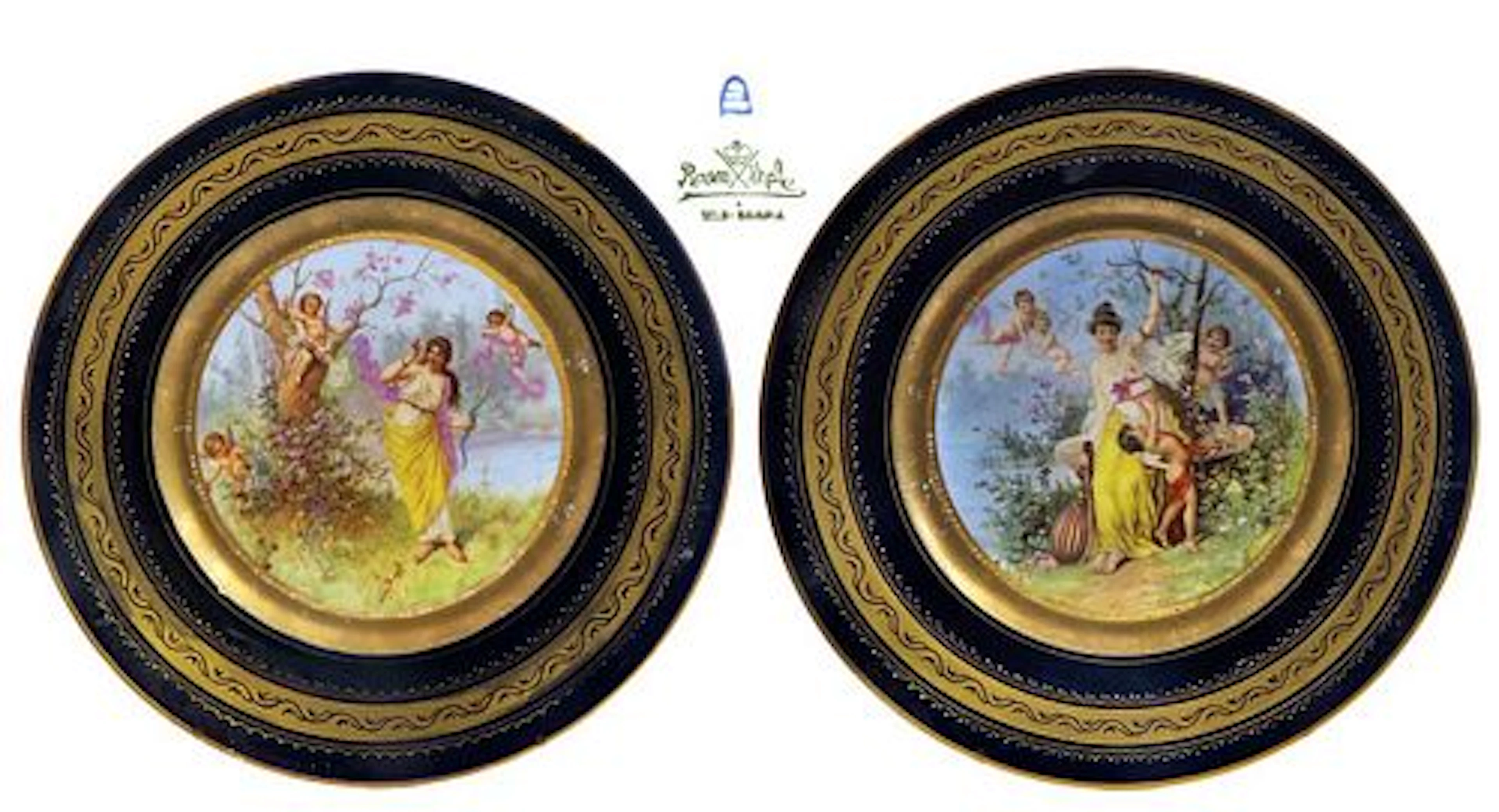 A Pair of 19th C. Royal Vienna / Rosenthal Plates
