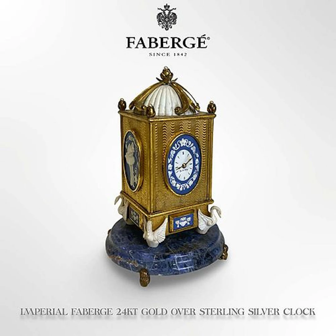 An ?Imperial Igor Carl Faberge The Swan Lake Gold & Silver Musical