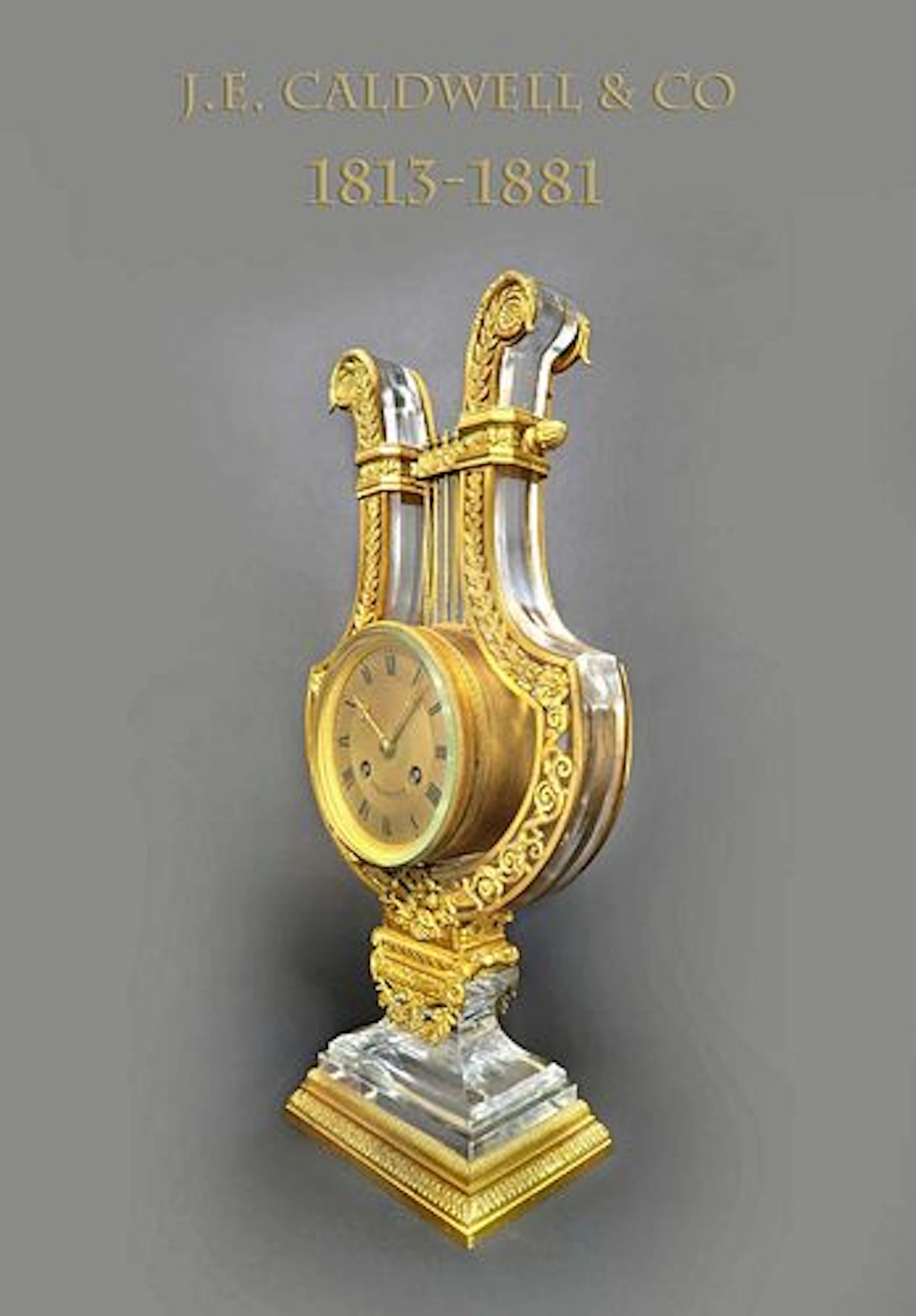 Magnificent French Caldwell Bronze & Crystal Clock
