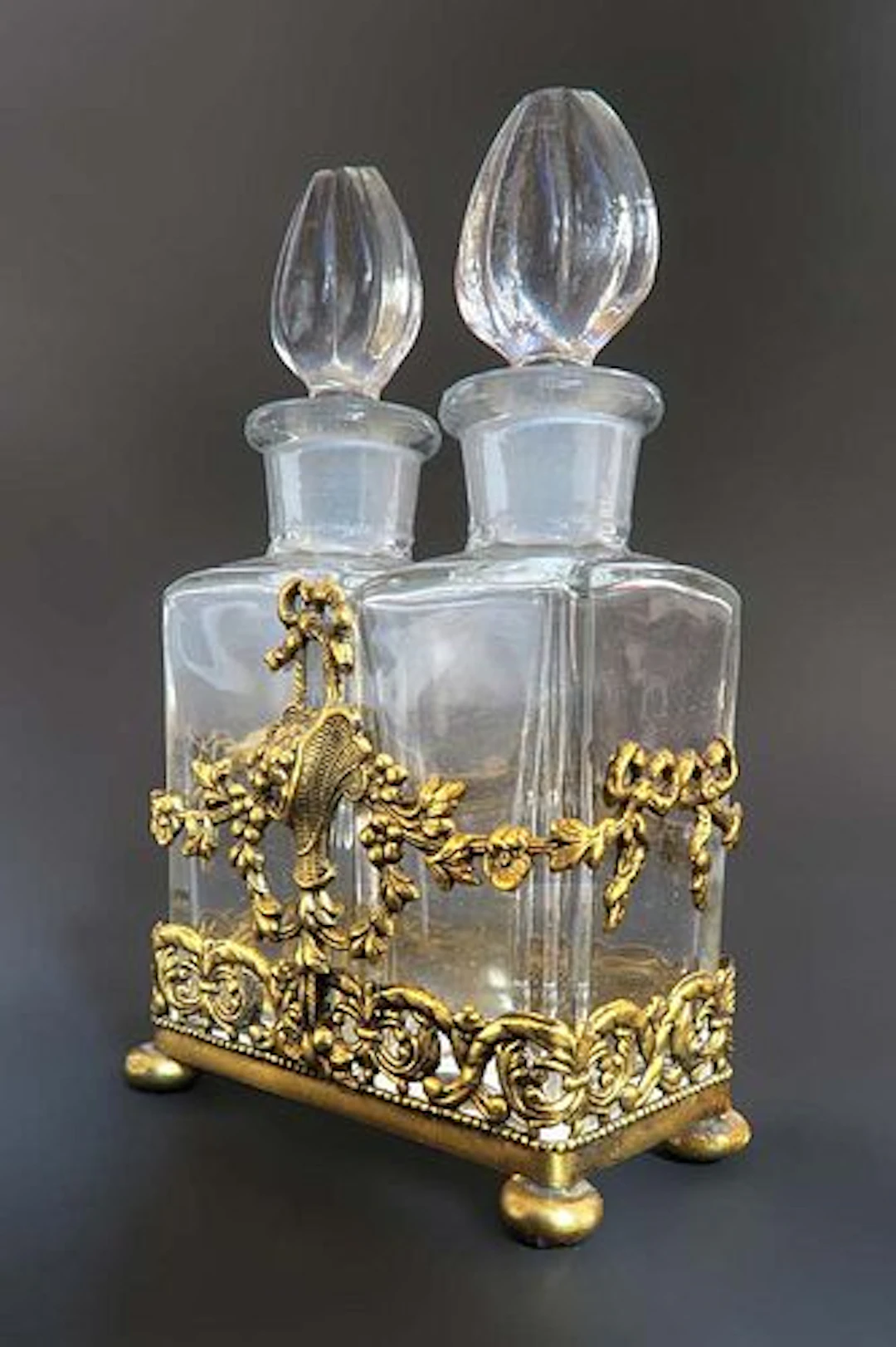 Apollo Studios Bronze & Crystal Perfume Bottles