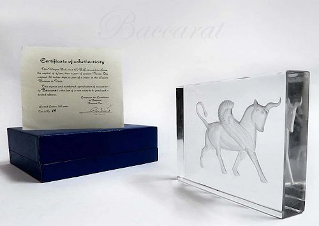 Limited Edition Baccarat Winged Bull (Persian Empire)