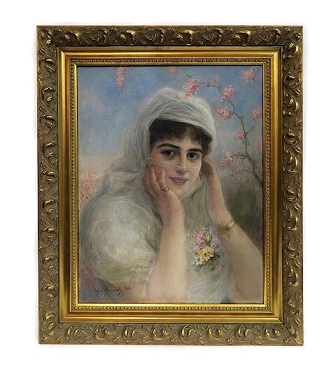 An Orientalist Oil on Canvas By Emile Eisman-Semenowsky