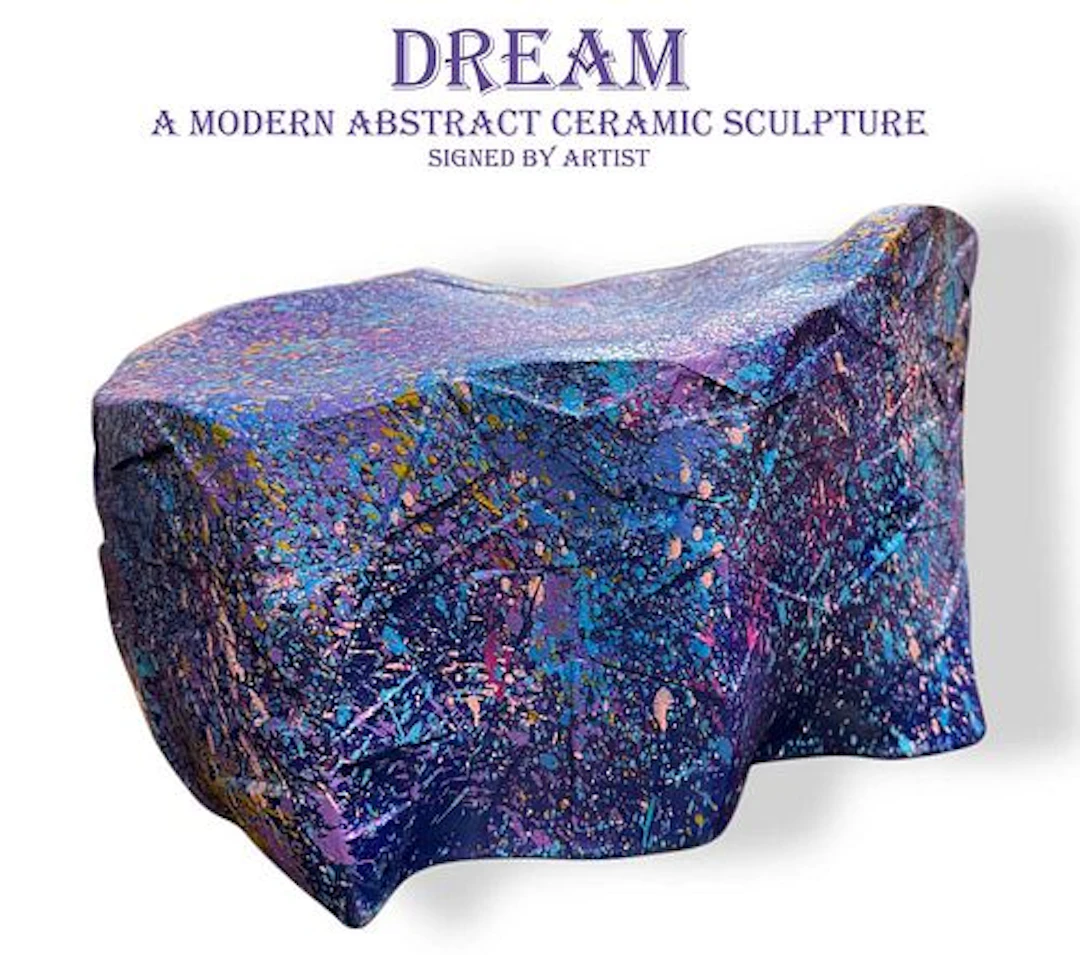 Dream, A Modern Abstract Ceramic Sculpture, Signed