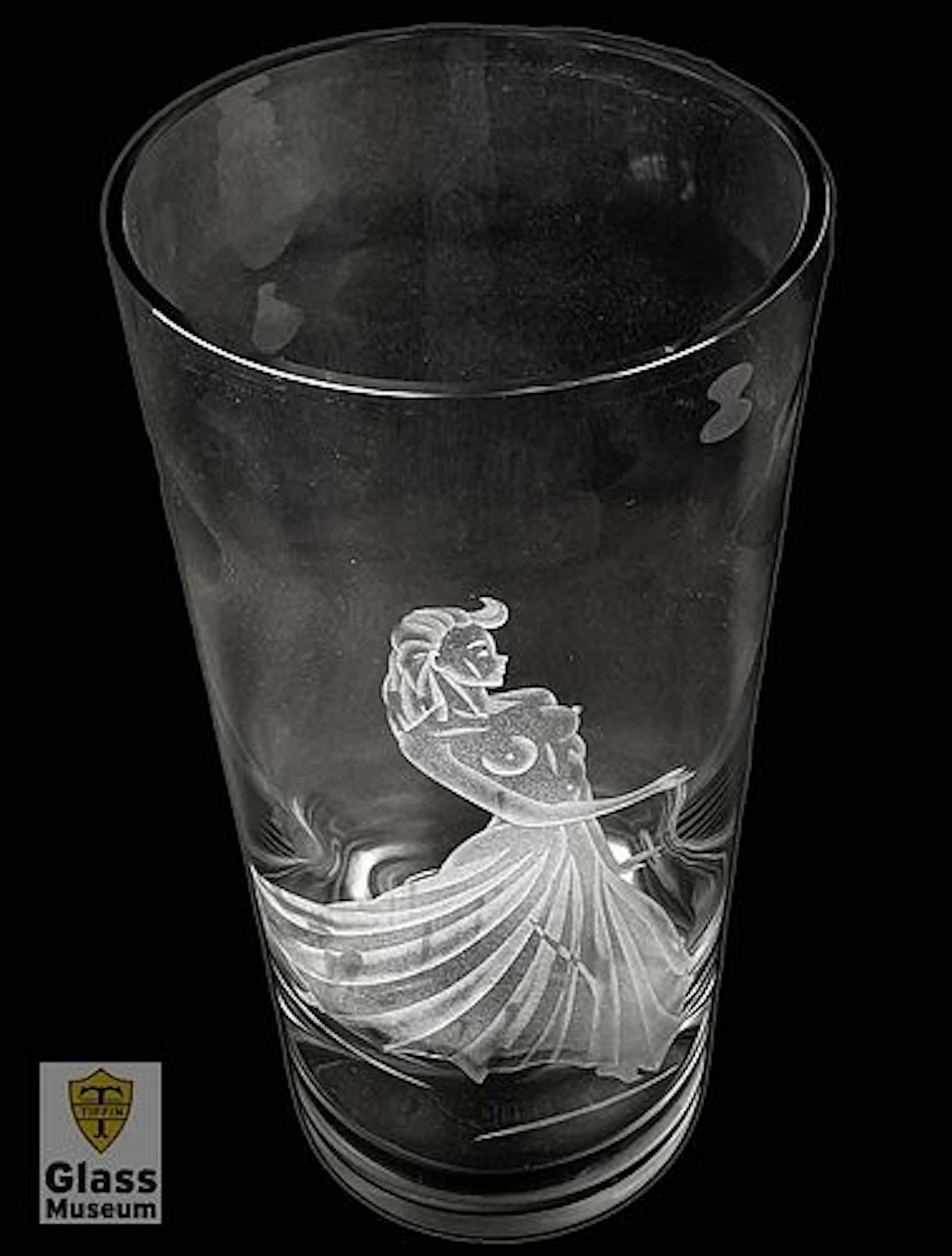 The Beautiful Naked, A Rare Large Tiffin Glass Vase