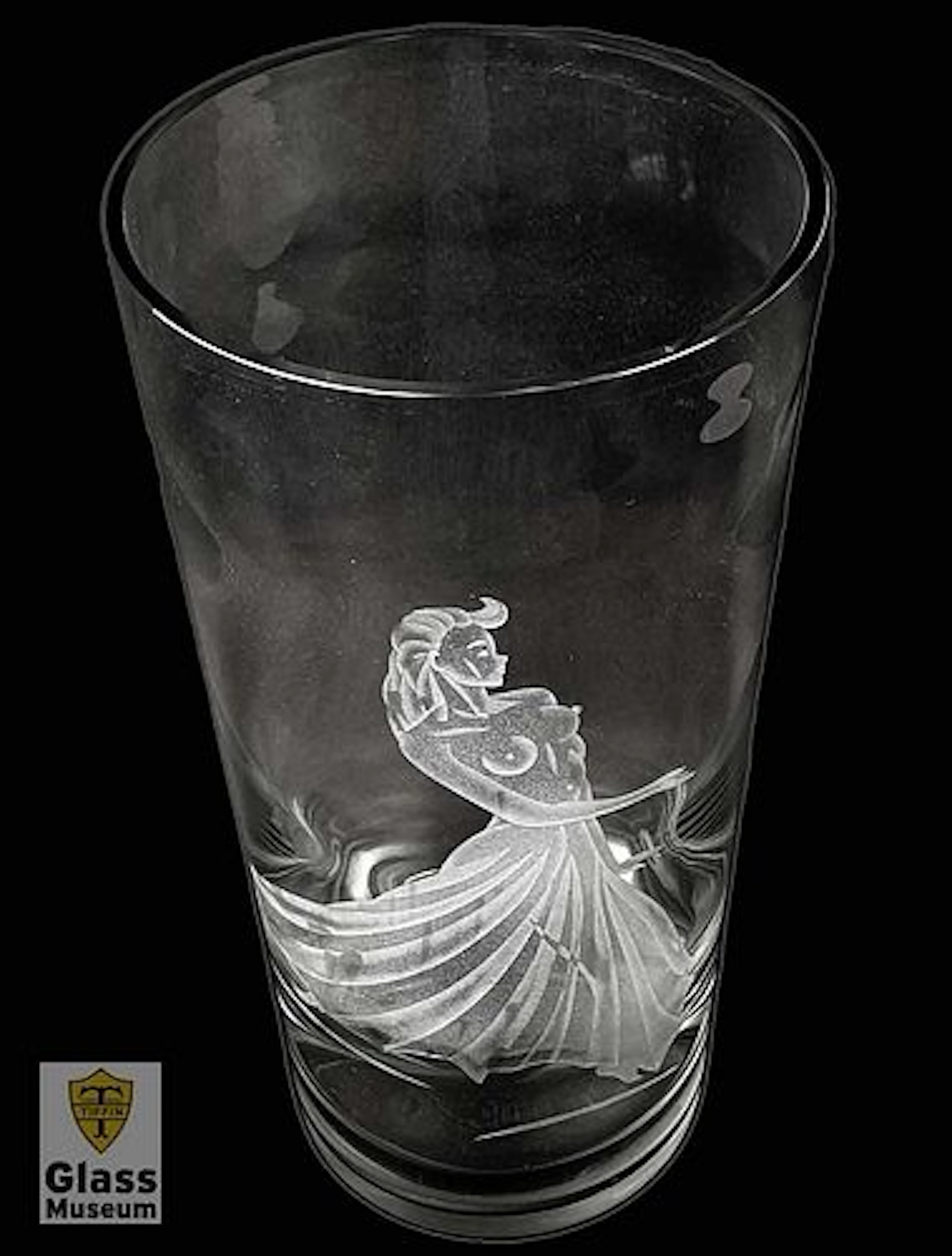 The Beautiful Naked, A Rare Large Tiffin Glass Vase