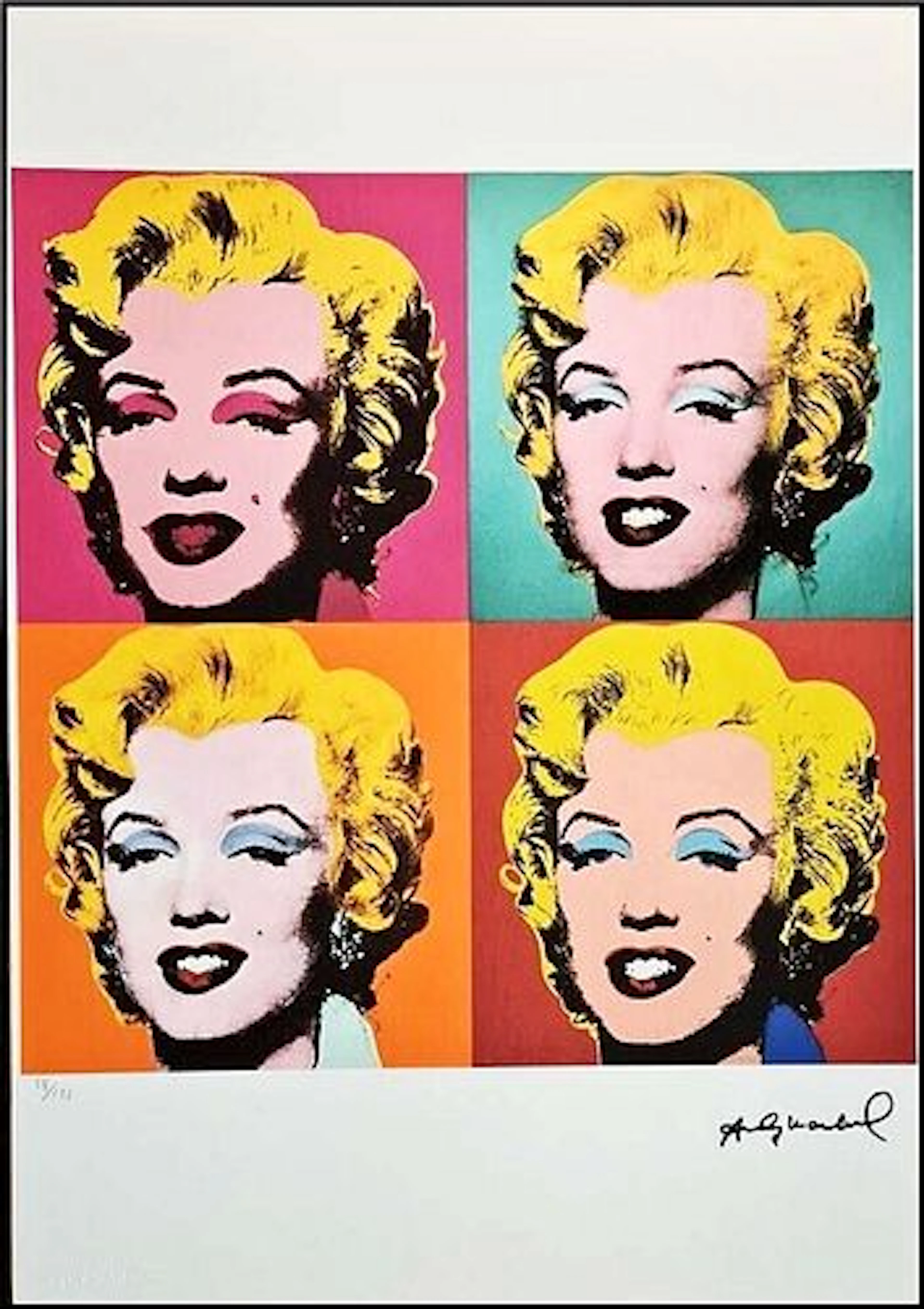 Marilyn Monroe Portrait, An ANDY WARHOL Limited Edition Lithograph Print