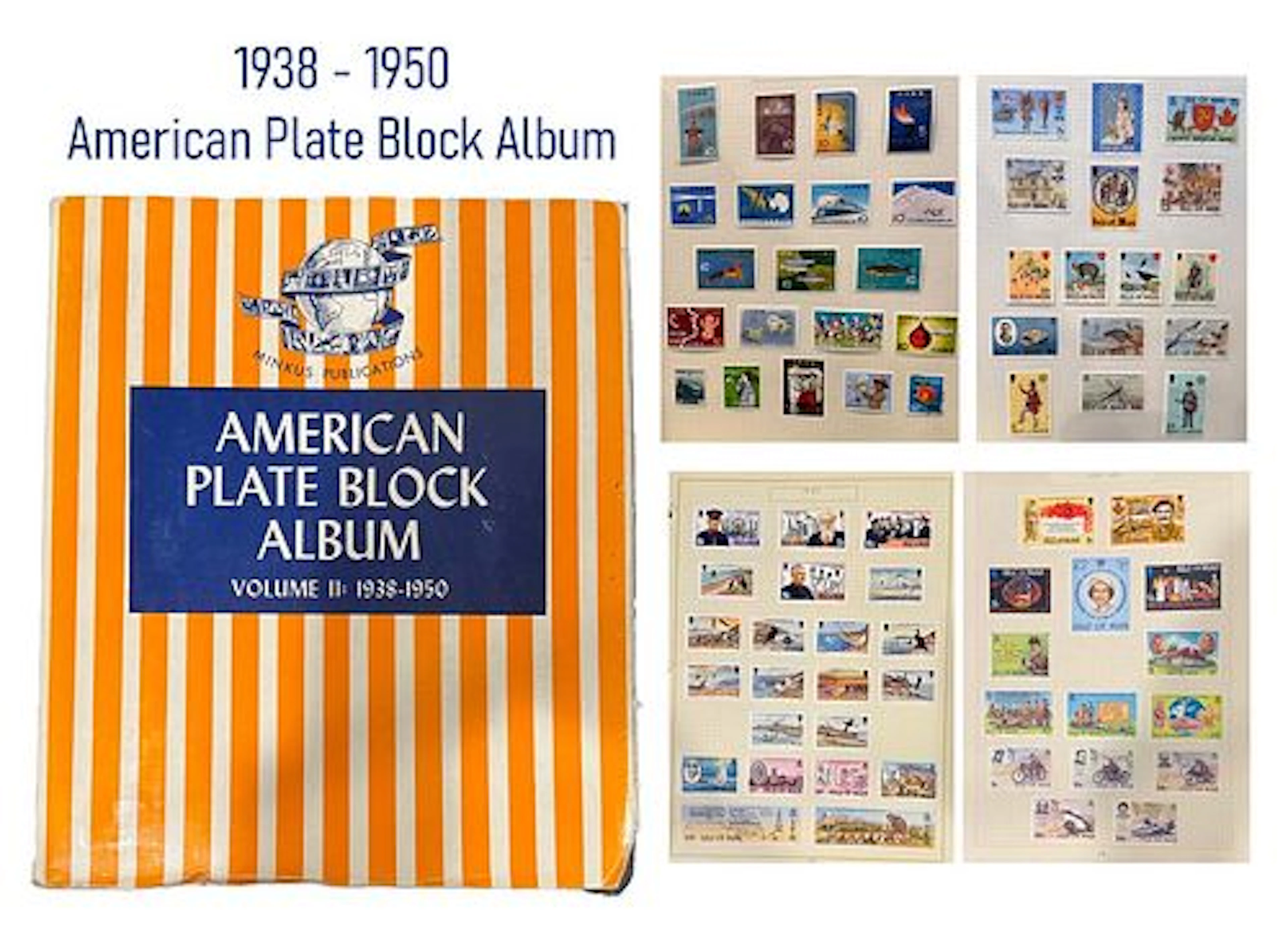 American Plate Block Album ((1938 - 1950 USA Post Stamps)