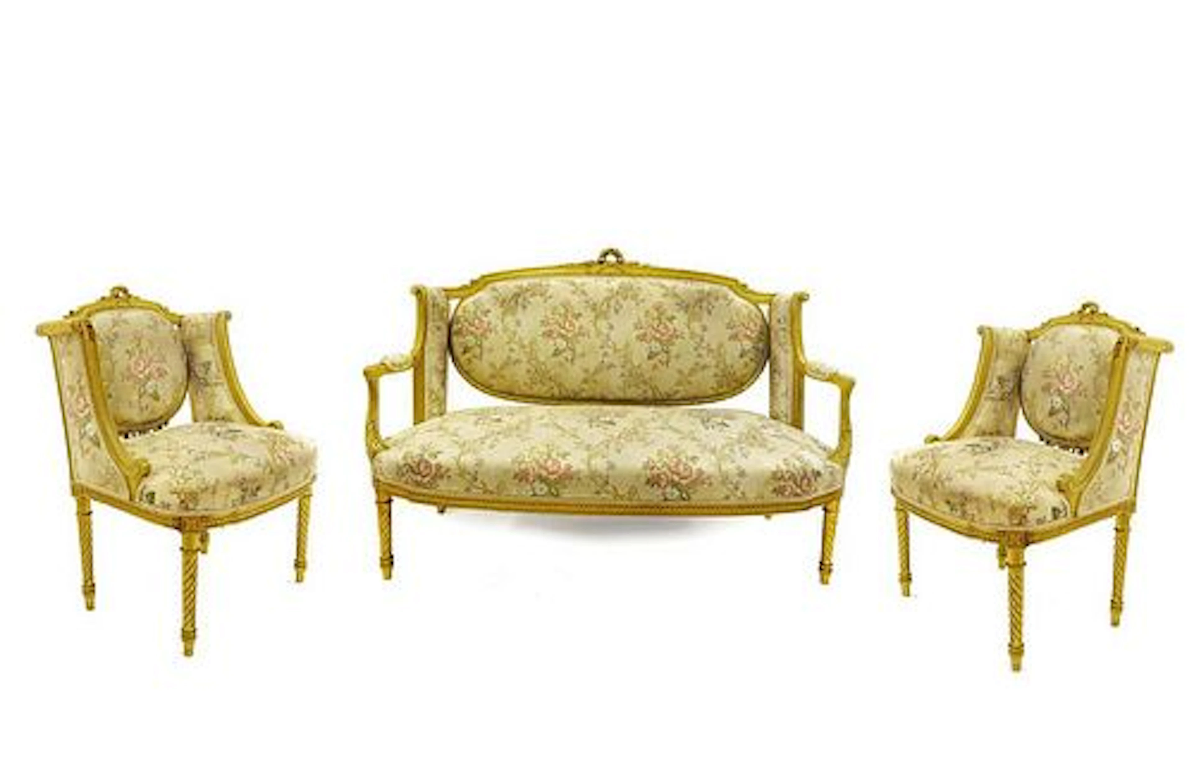 Fine 19th C. French Louis XVI Style Parlor Set