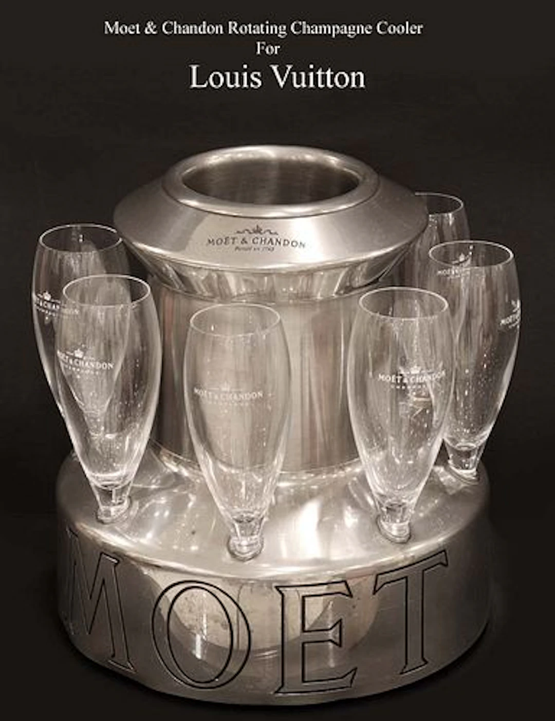 A Moet & Chandon Rotating Champagne Cooler Made For Louis Vuitton