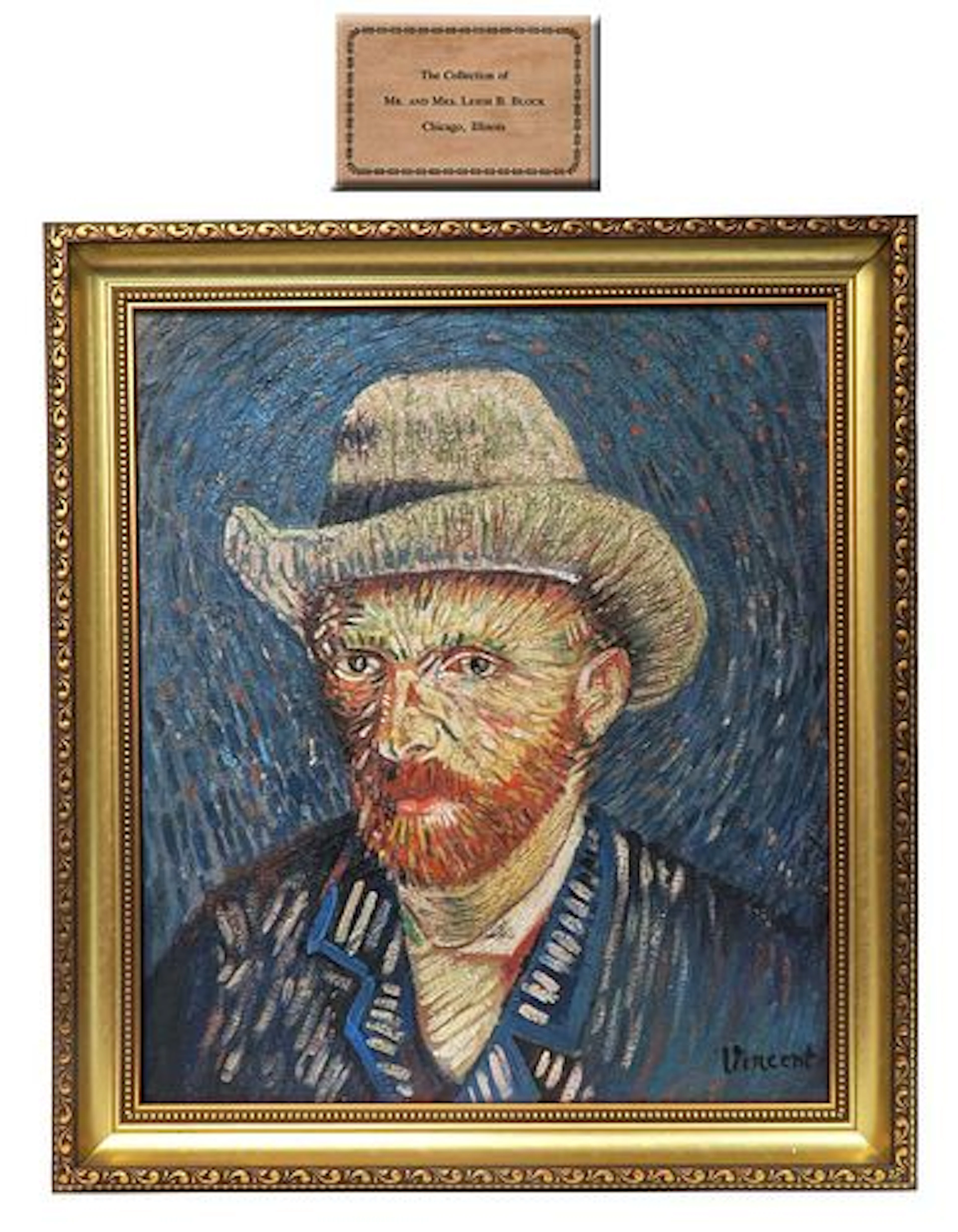 Self-Portrait / Grey Felt Hat, After Vincent Van Gogh