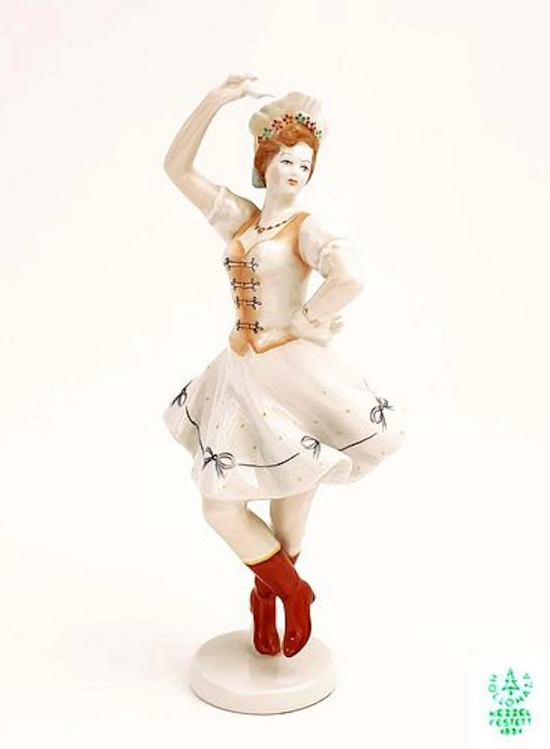 Hungarian Dancer, A Vintage Hollohaza Figurine, Signed