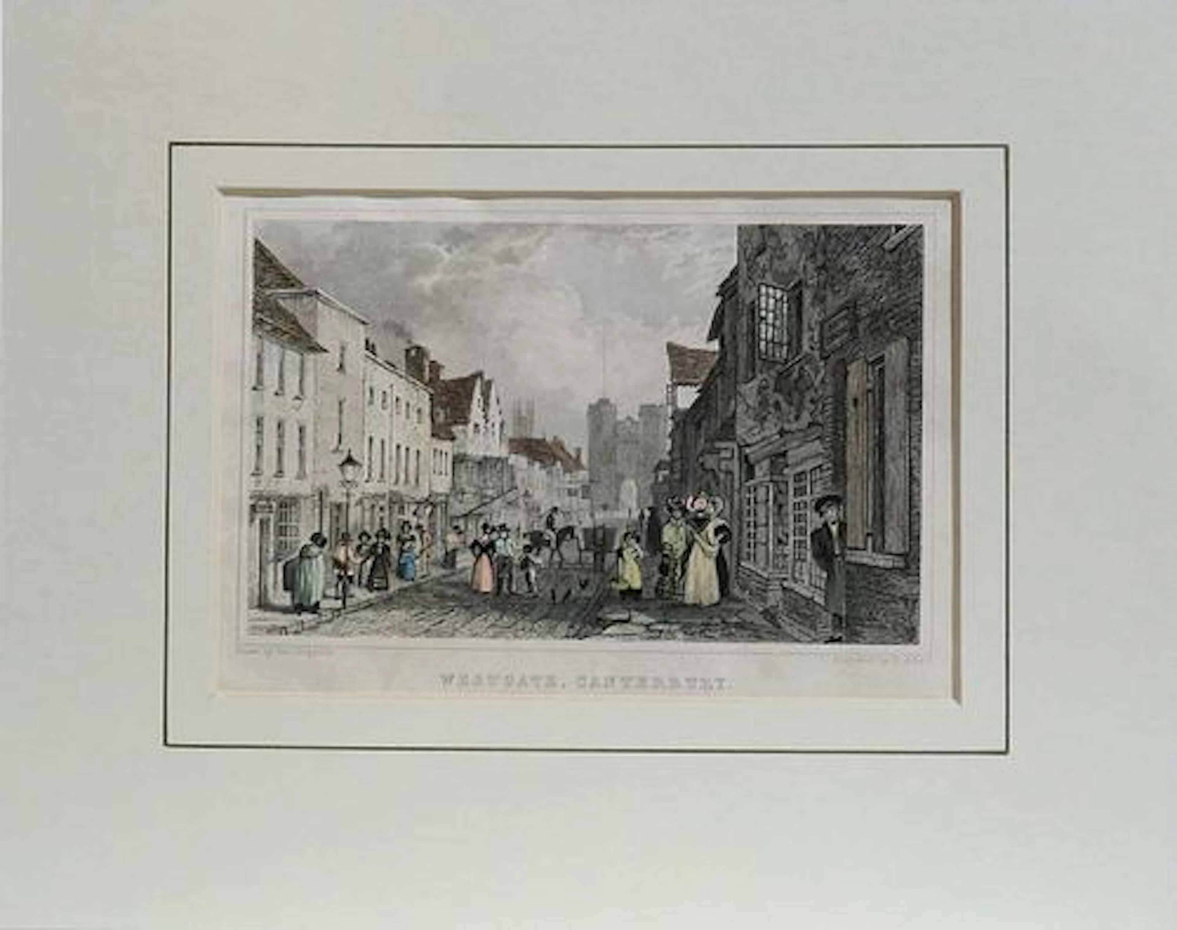 19th C. Westgate Canterbury engraved by H.Adlard