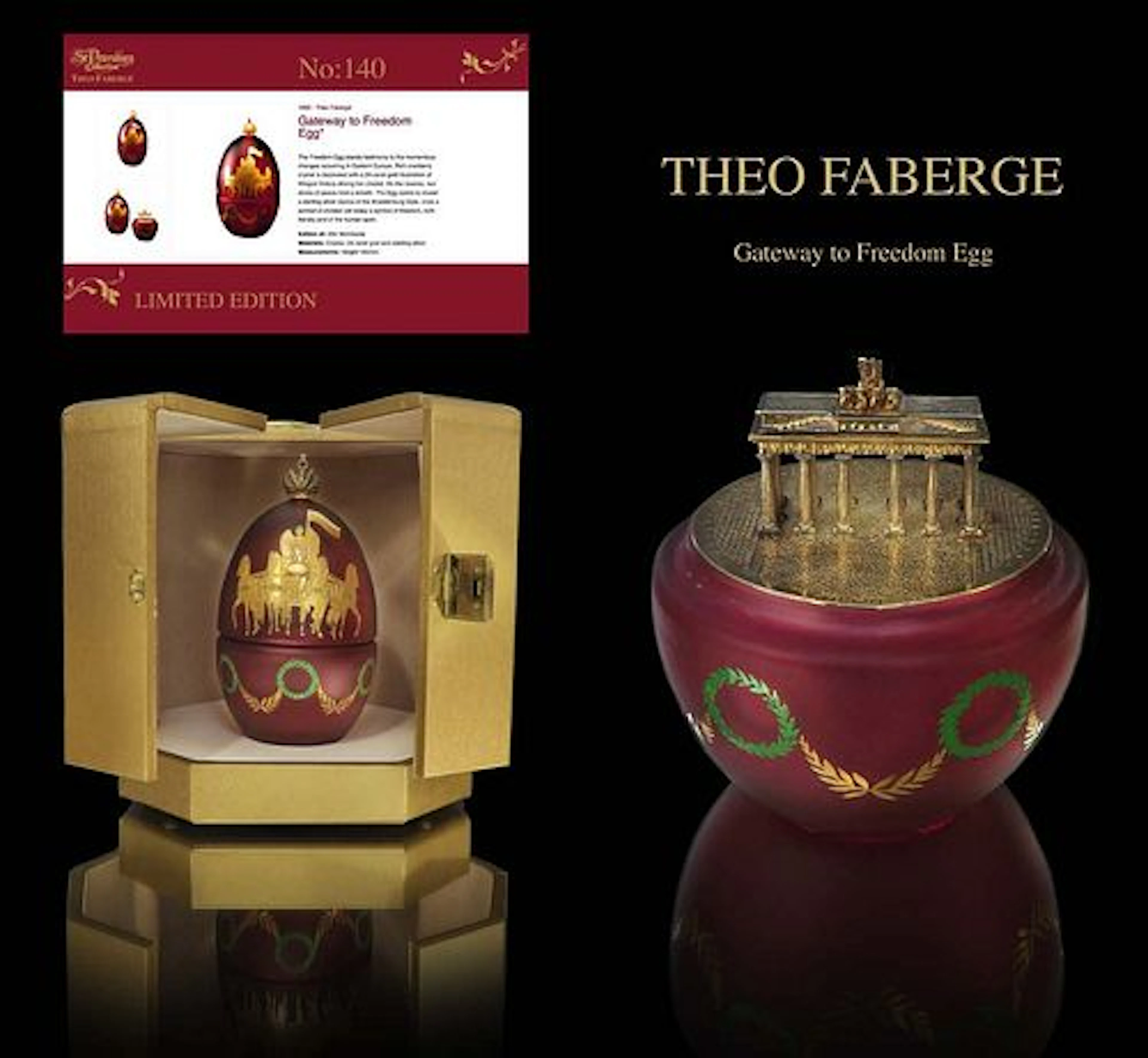 Faberge Gateway to Freedom Egg by Theo Faberge, COA