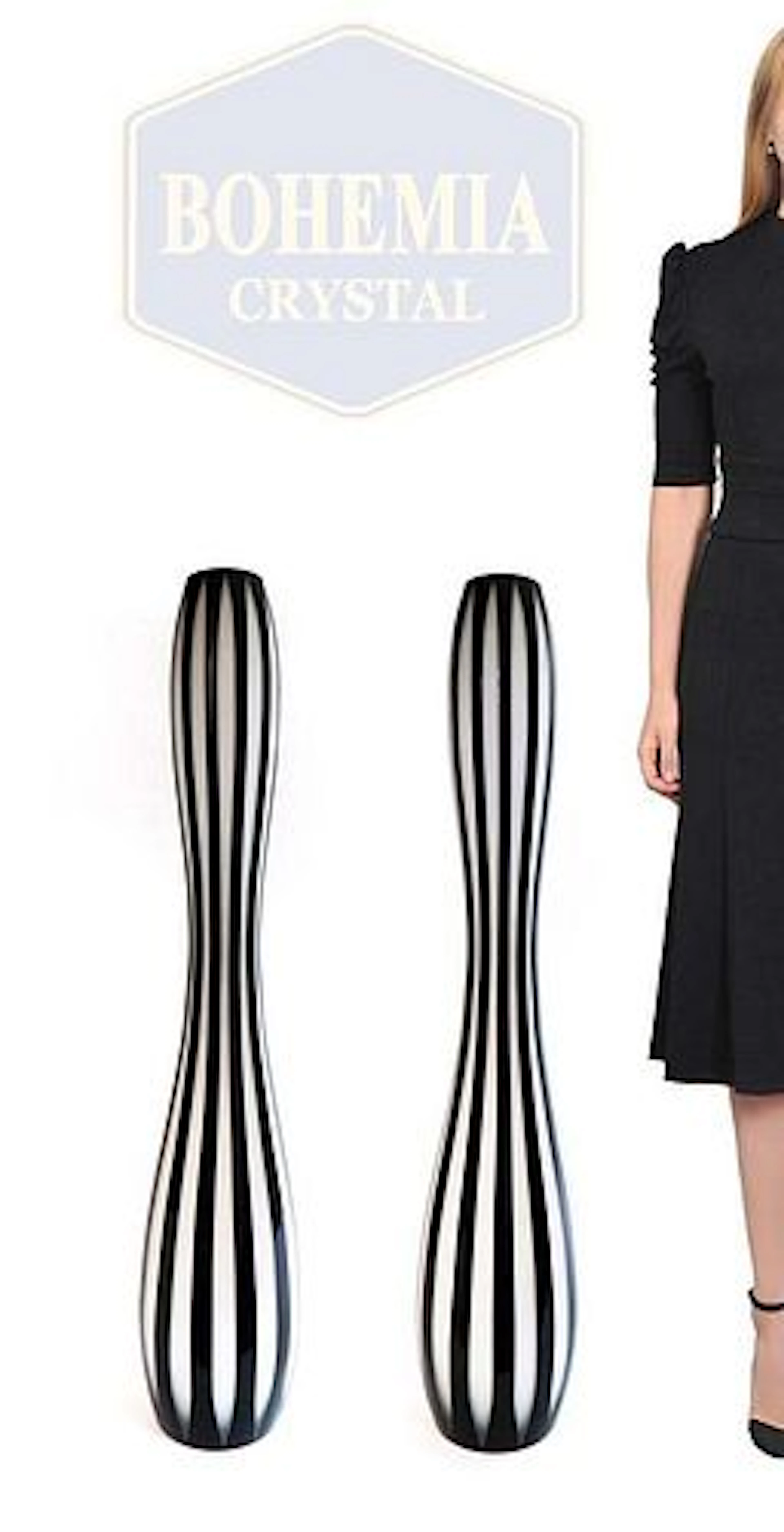 Very Large Pair of Bohemian Overlay Vases