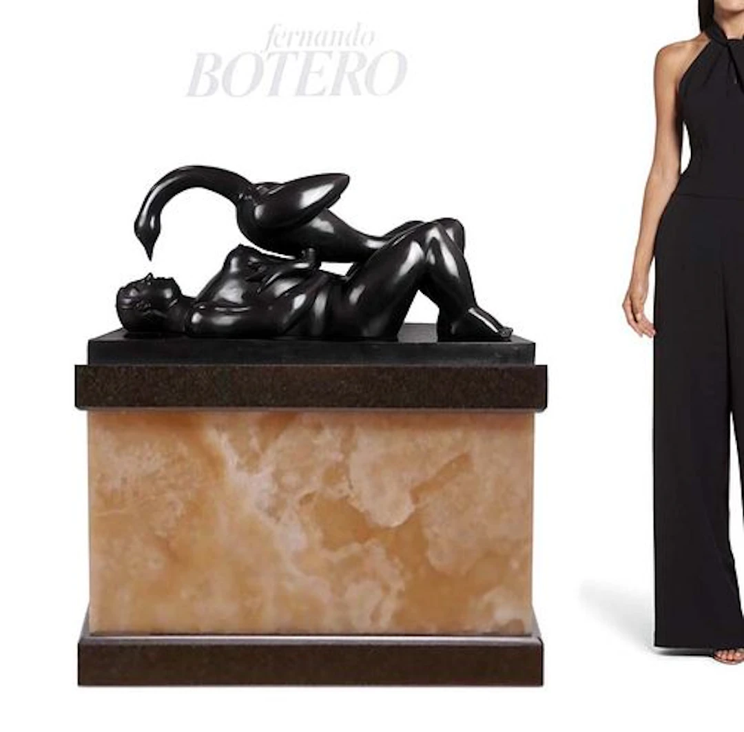 Leda & Swan, A Large FERNANDO BOTERO Bronze Sculpture