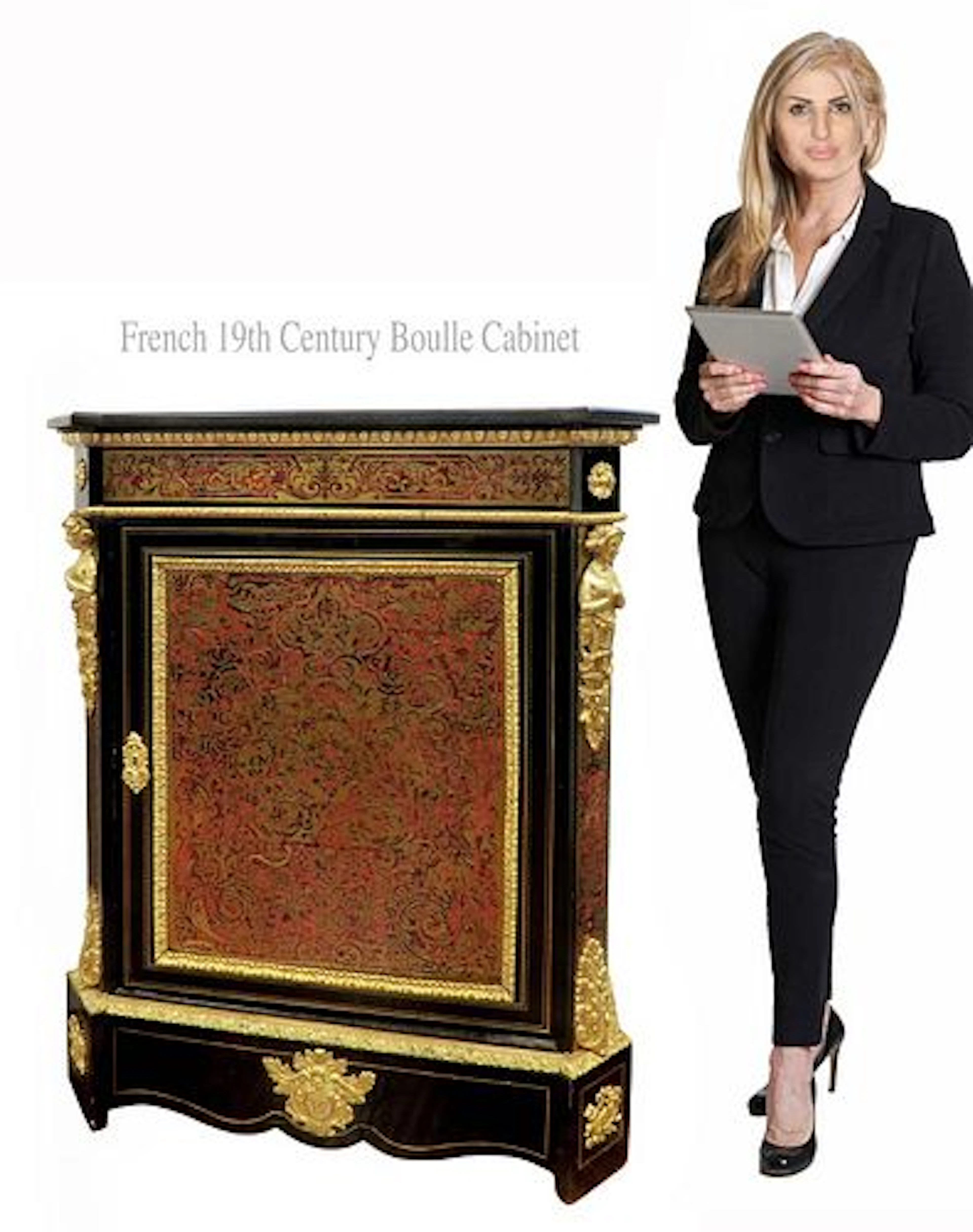 19th C. French Napoleon III Boulle Cabinet