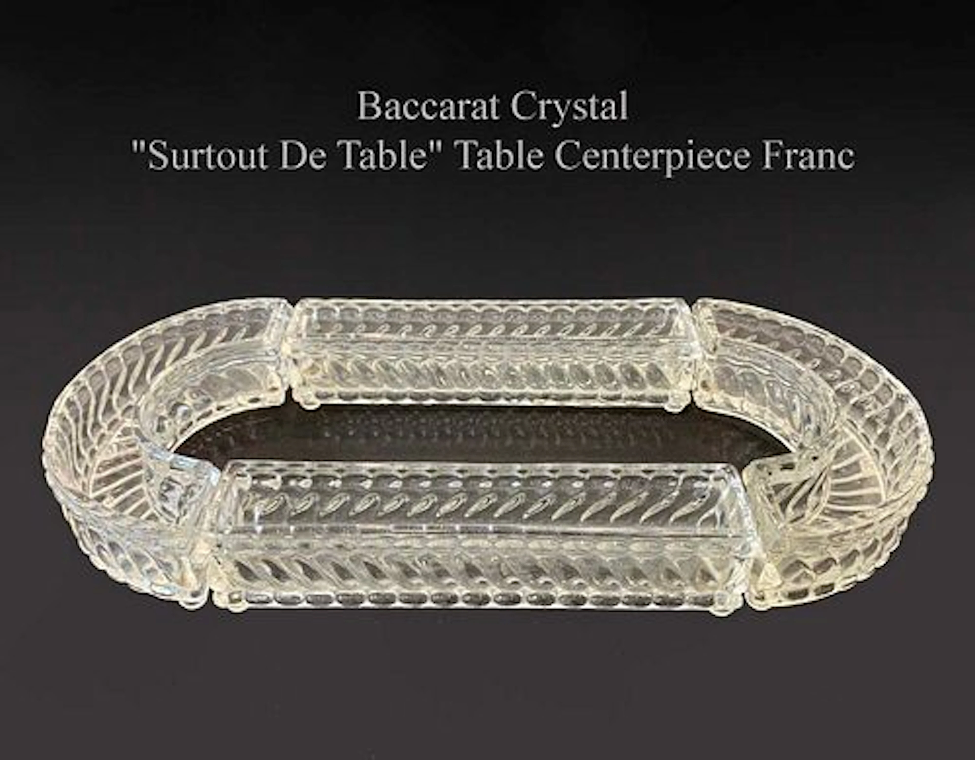 A French Baccarat Crystal Surtout De Table Centerpiece, Signed