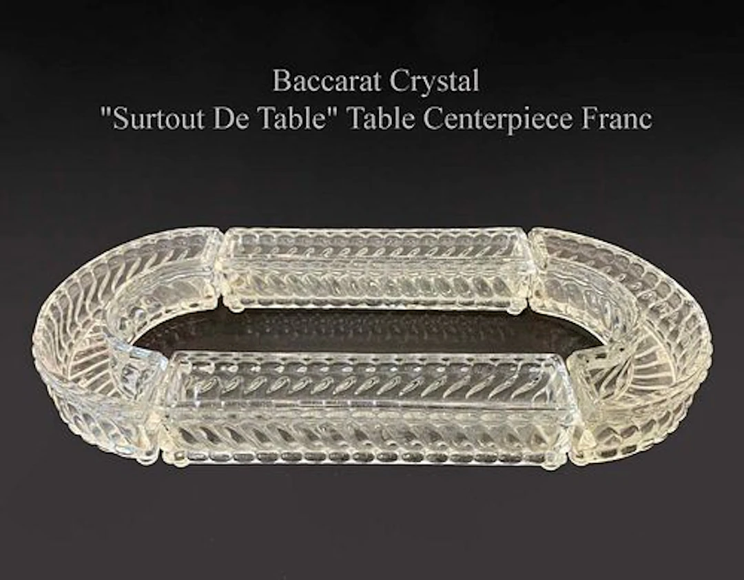 A French Baccarat Crystal Surtout De Table Centerpiece, Signed