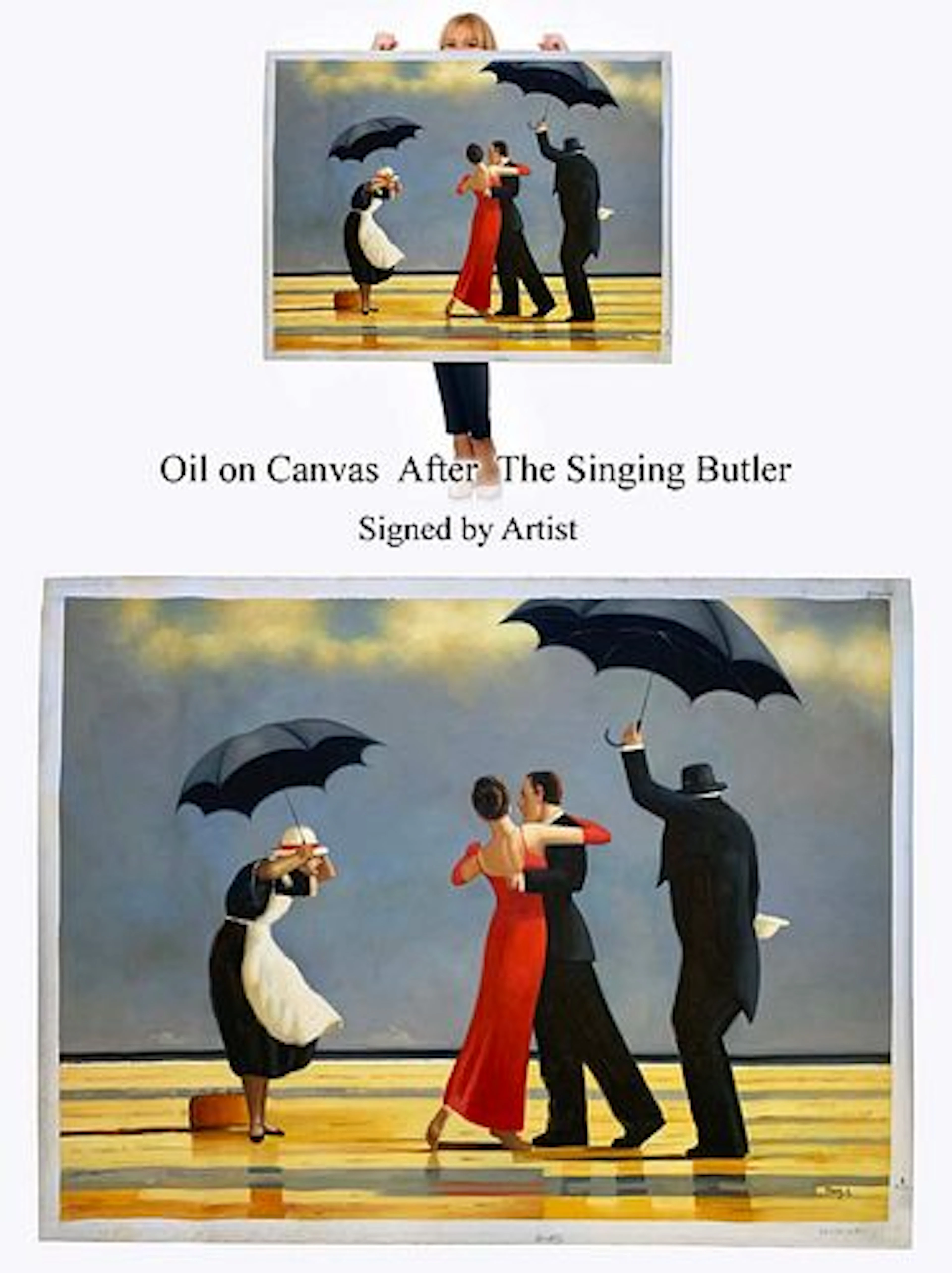 After The Singing Butler, An Oil on Canvas Painting, Signed By Artist