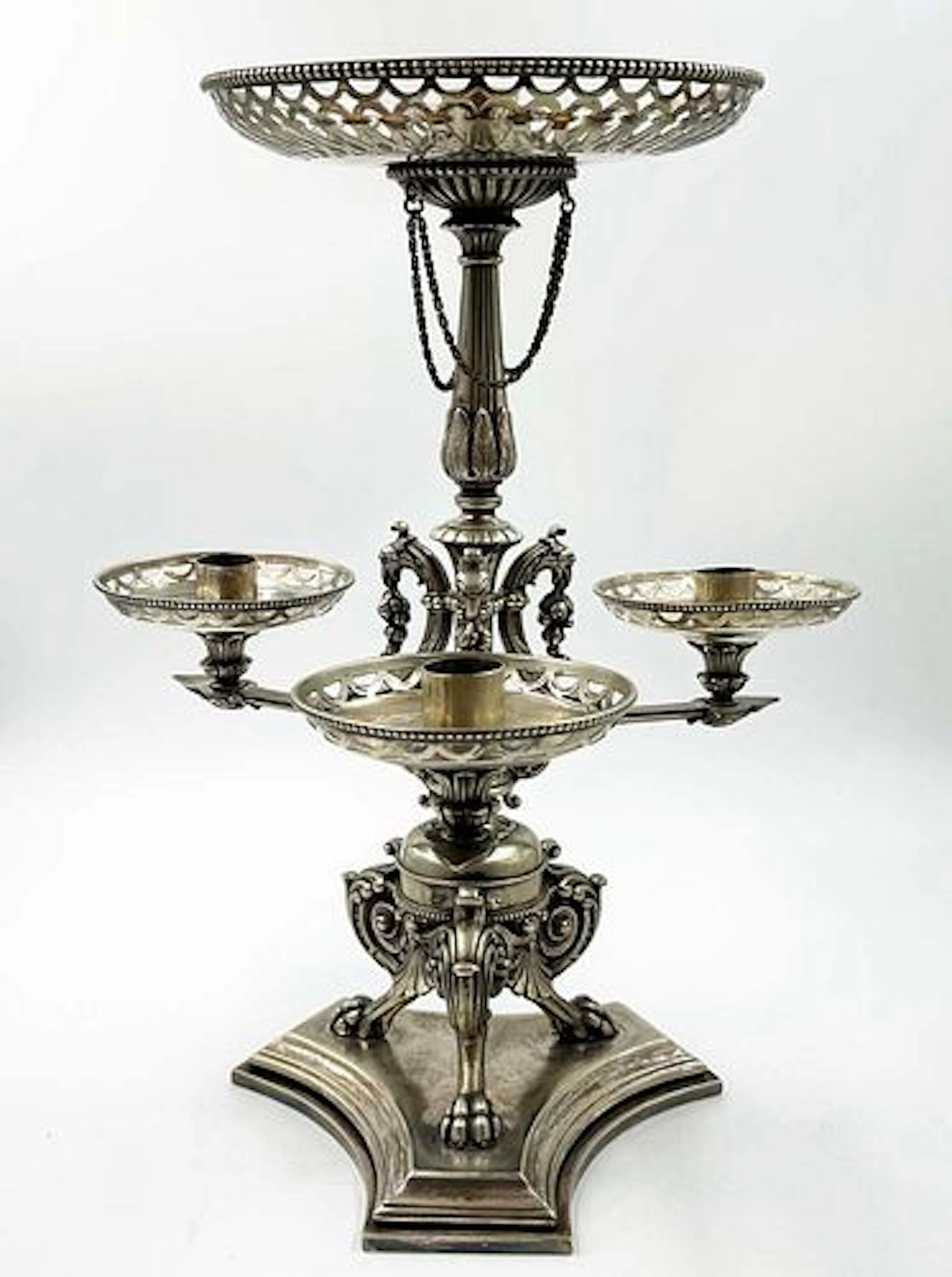An English Silver Plated Centerpiece/Candelabra