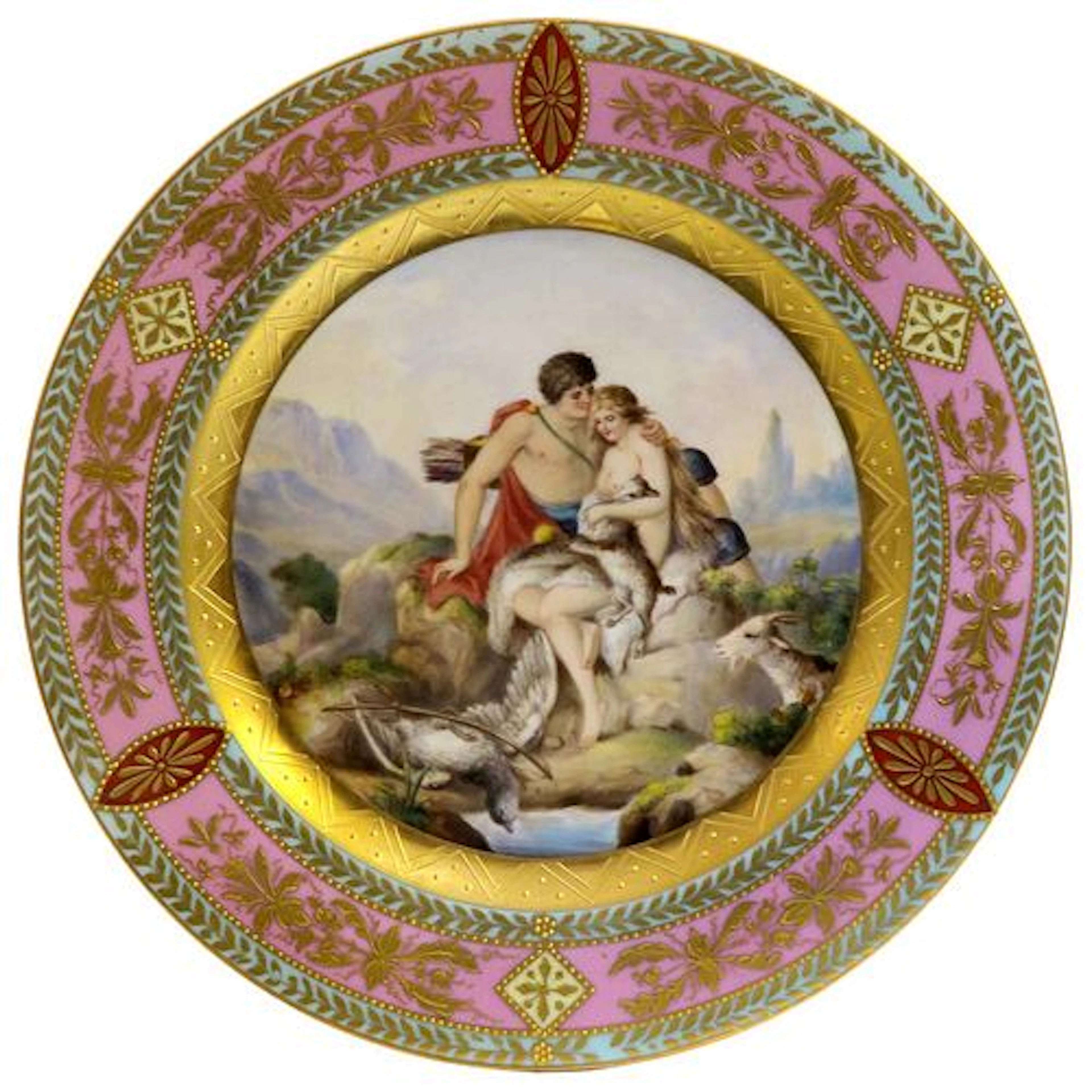 19th C. Royal Vienna Hand Painted Plate