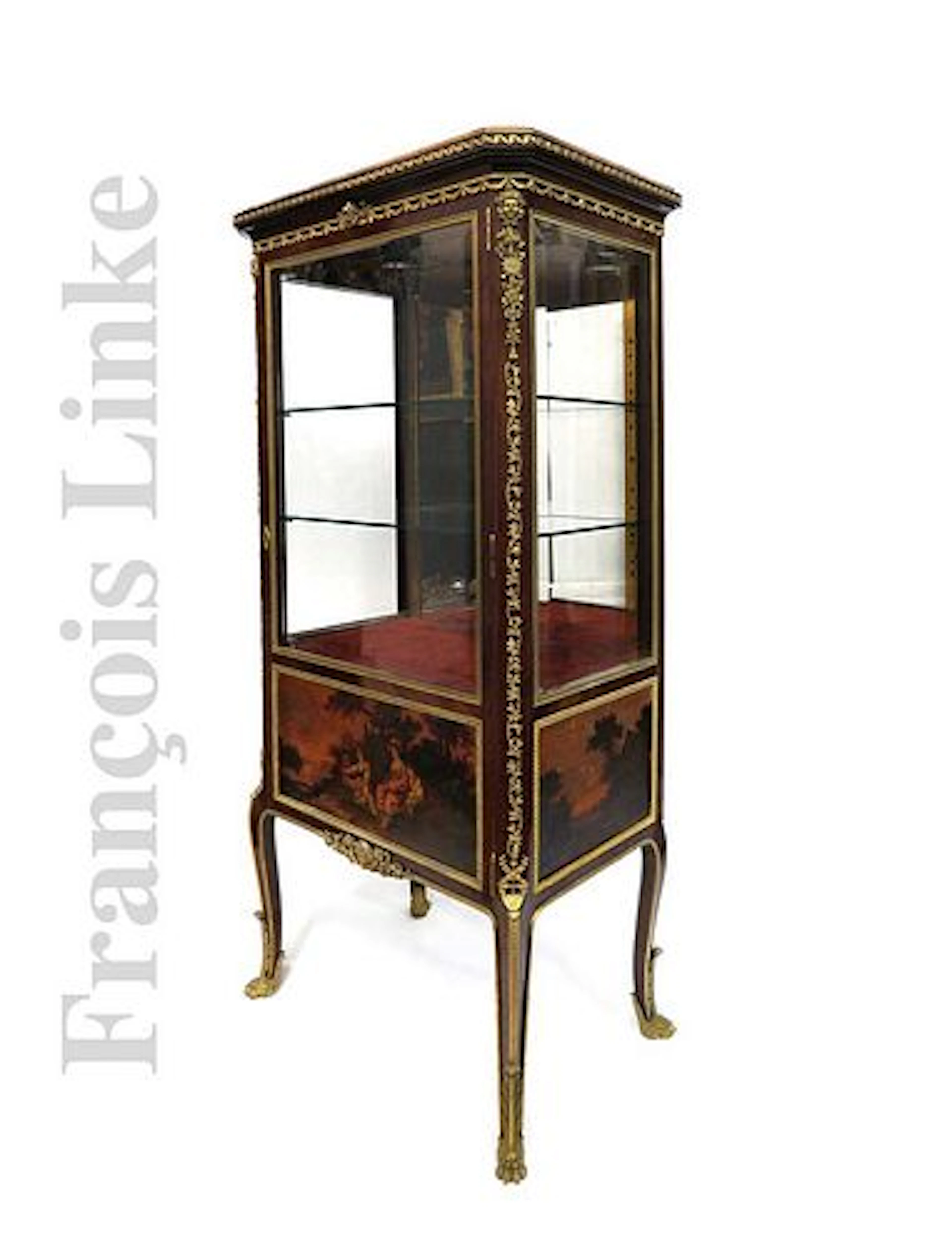 F.Linke Gilt Bronze-Mounted Kingwood Vitrine, 19th C.