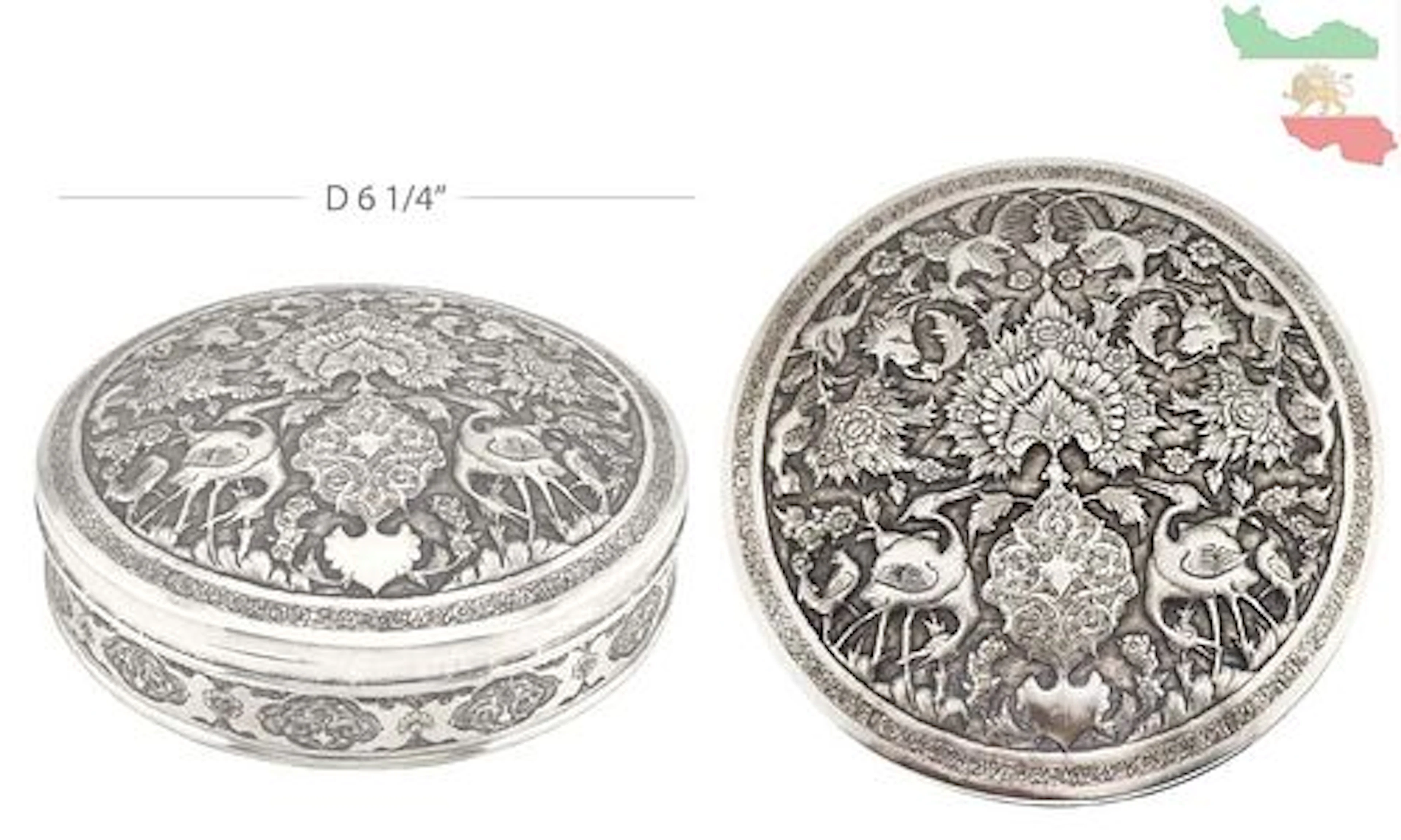Antique Persian .84 Silver(500g) Trinket Box