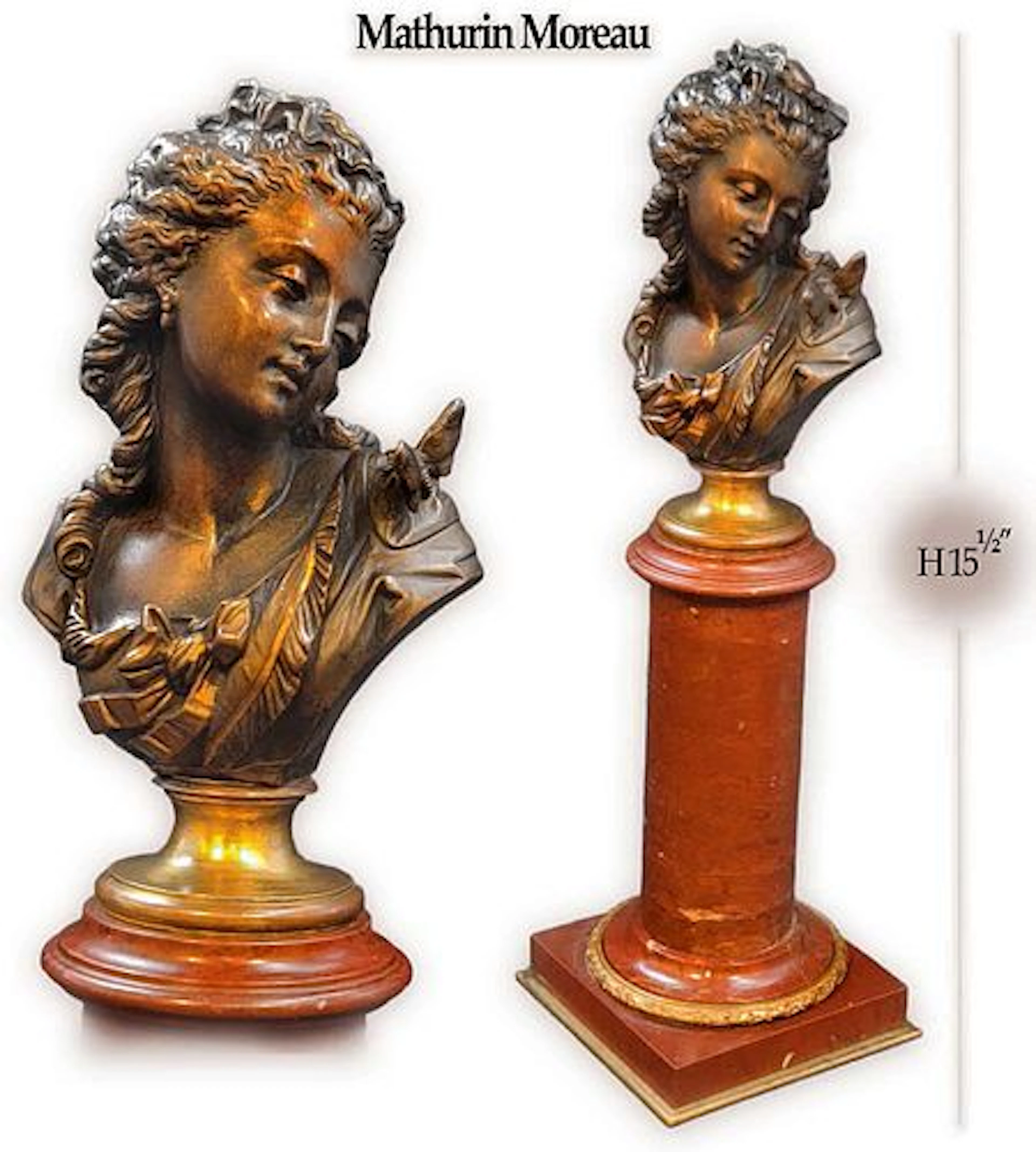 Math Moreau ( 1822-1912 ) Bronze Sculpture