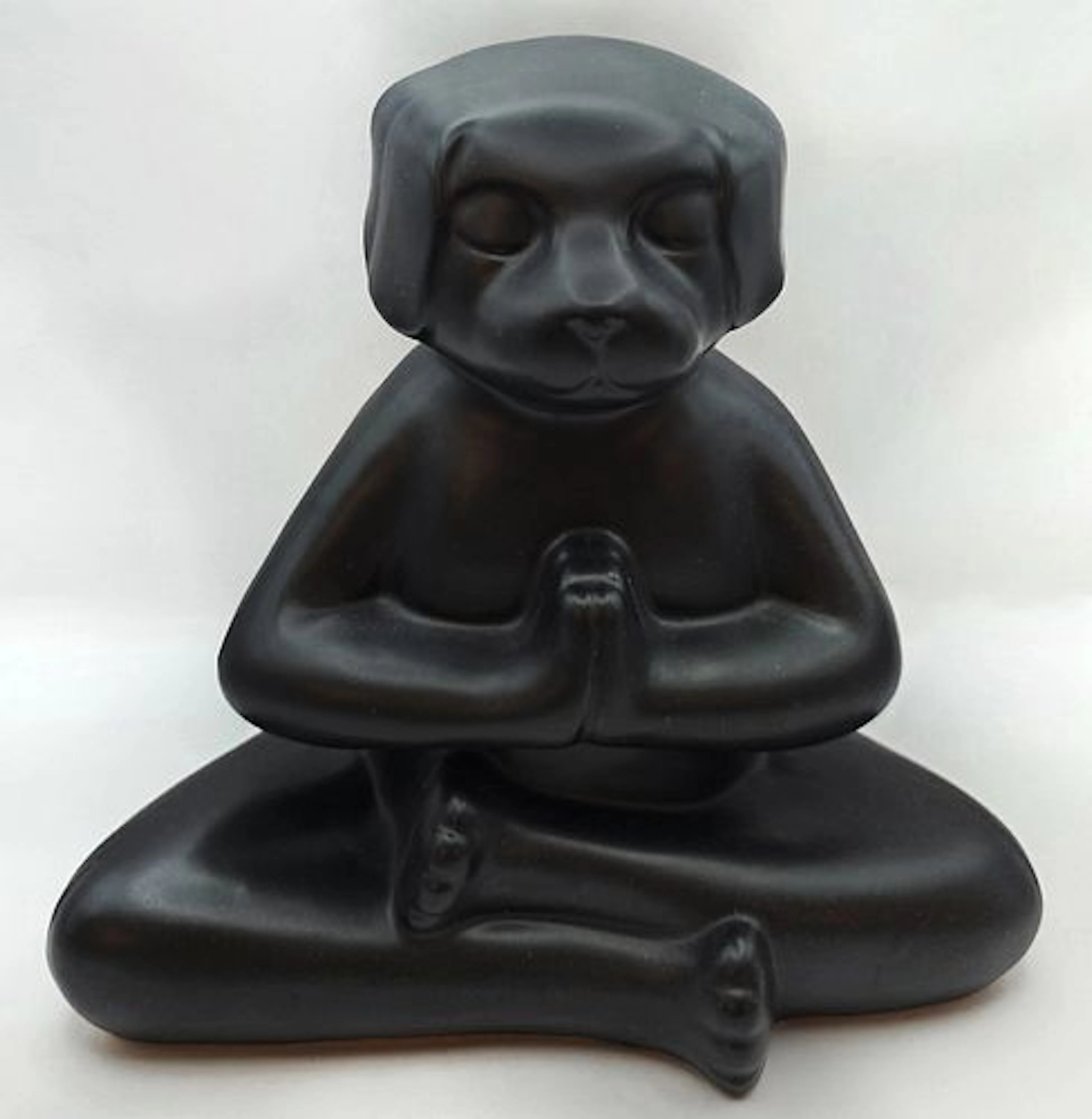 Yoga Figurine Porcelain Labrador Retriever Meditating