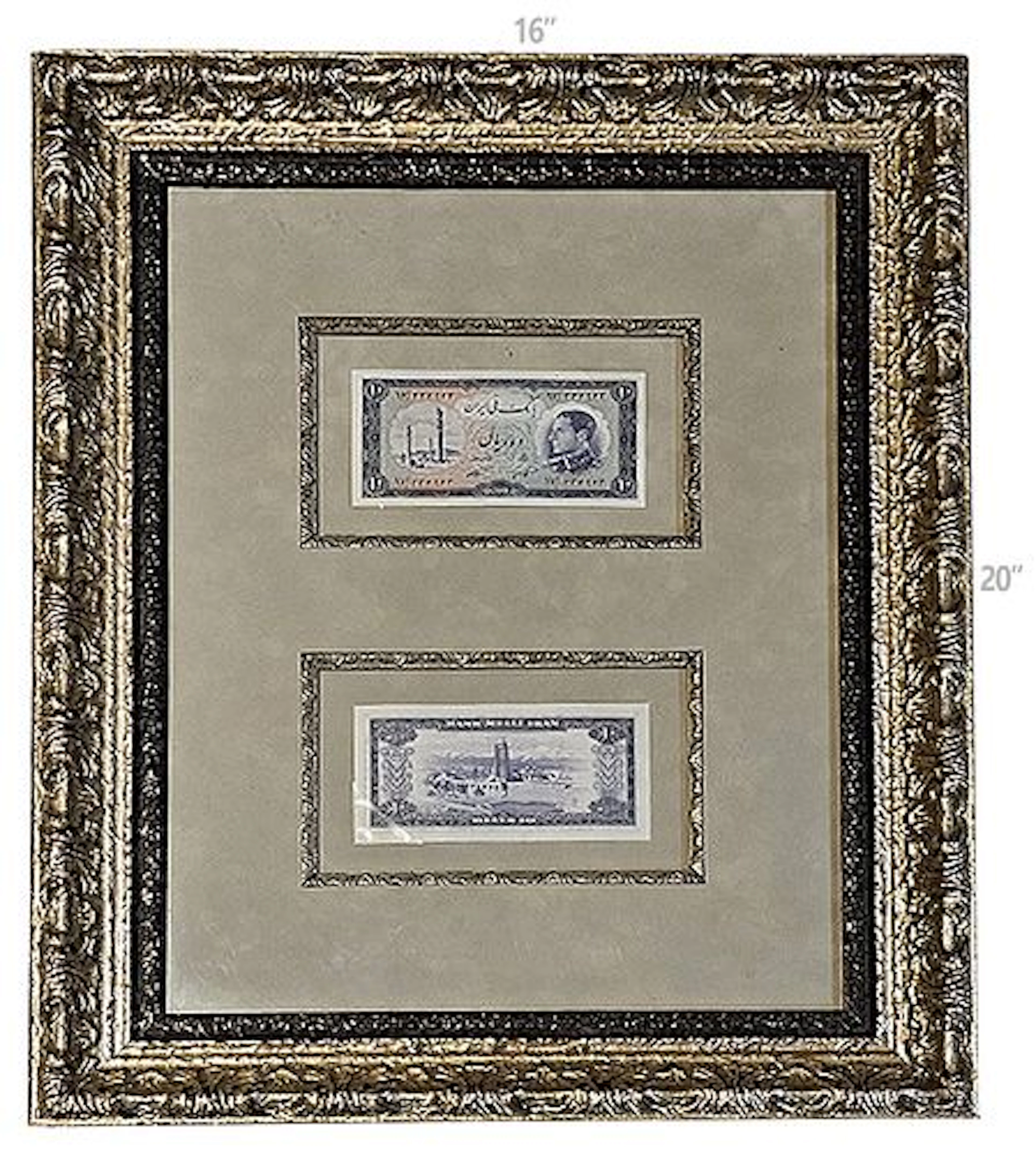 Persian Ten Rials, Iran Mohammad Reza Shah Pahlavi Era Banknotes