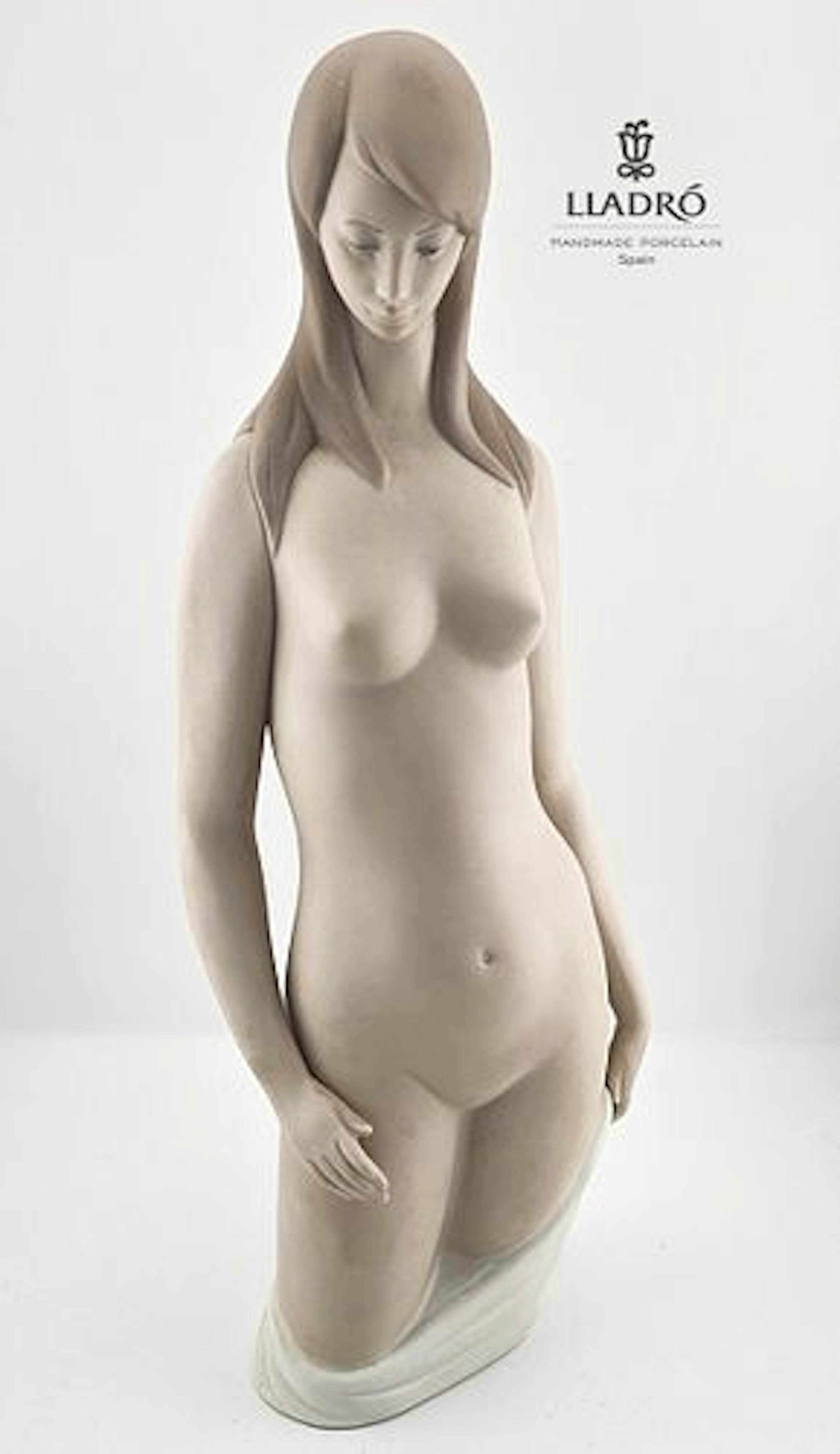 Torso In White LLADRO Hand painted Porcelain Figurine, Hallmarked